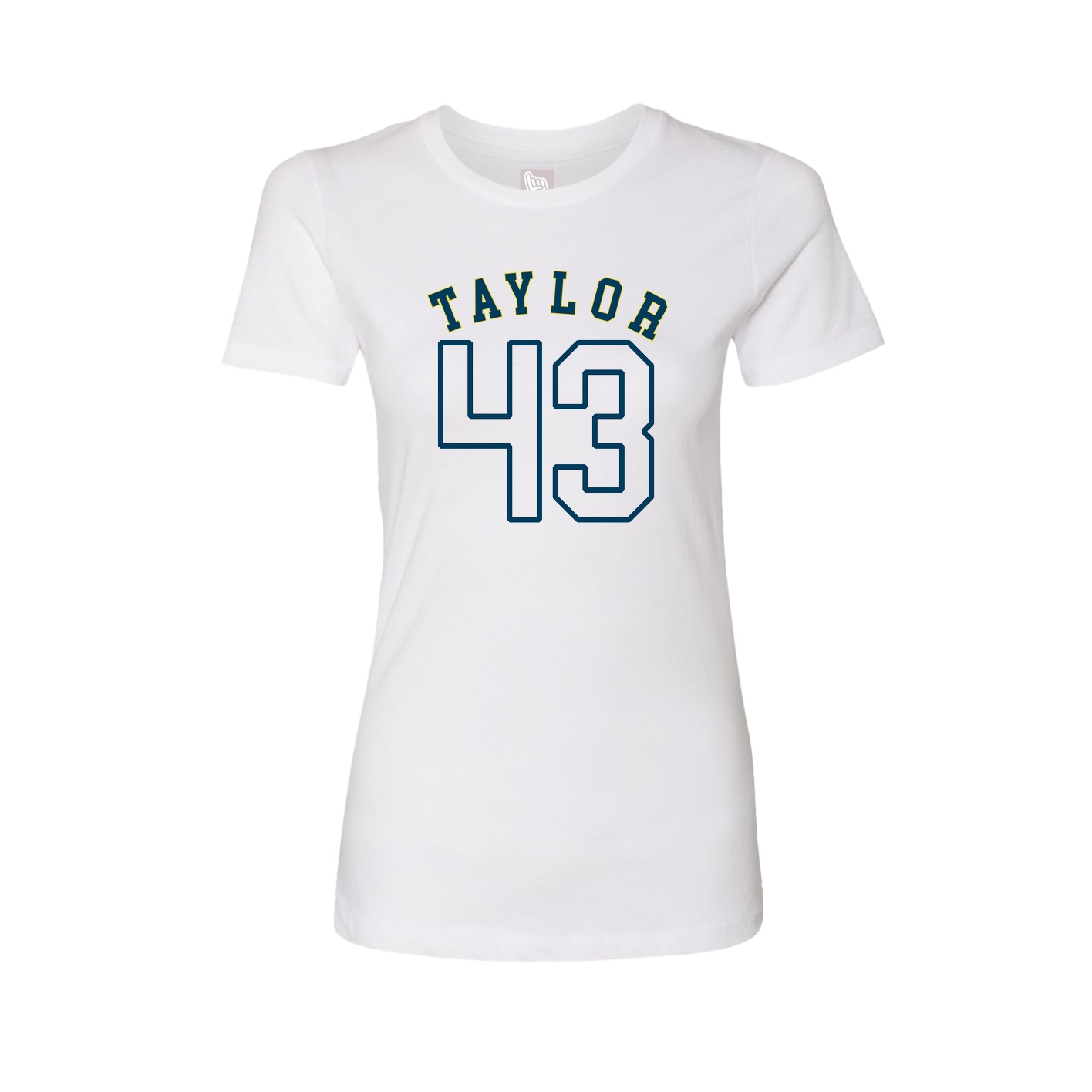 Fitted Women's Tee — Shirsey Arch in White