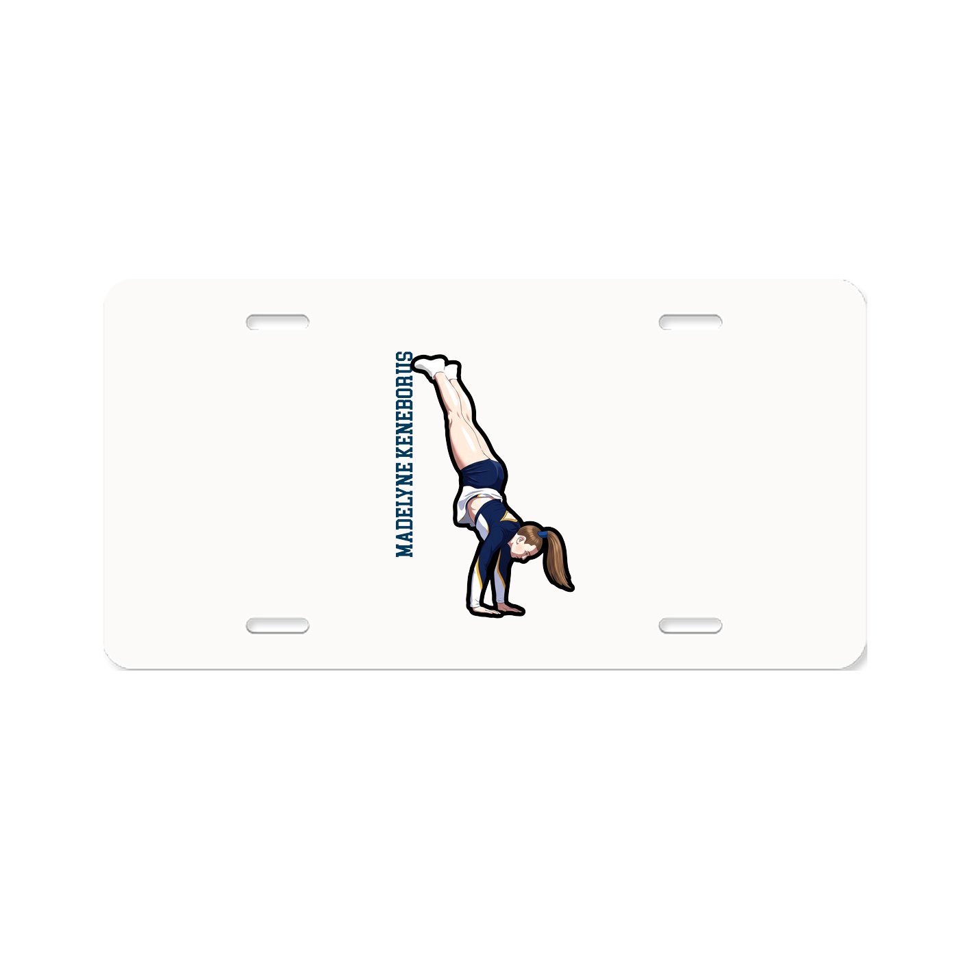 License Plate — Name Vertical in Classic
