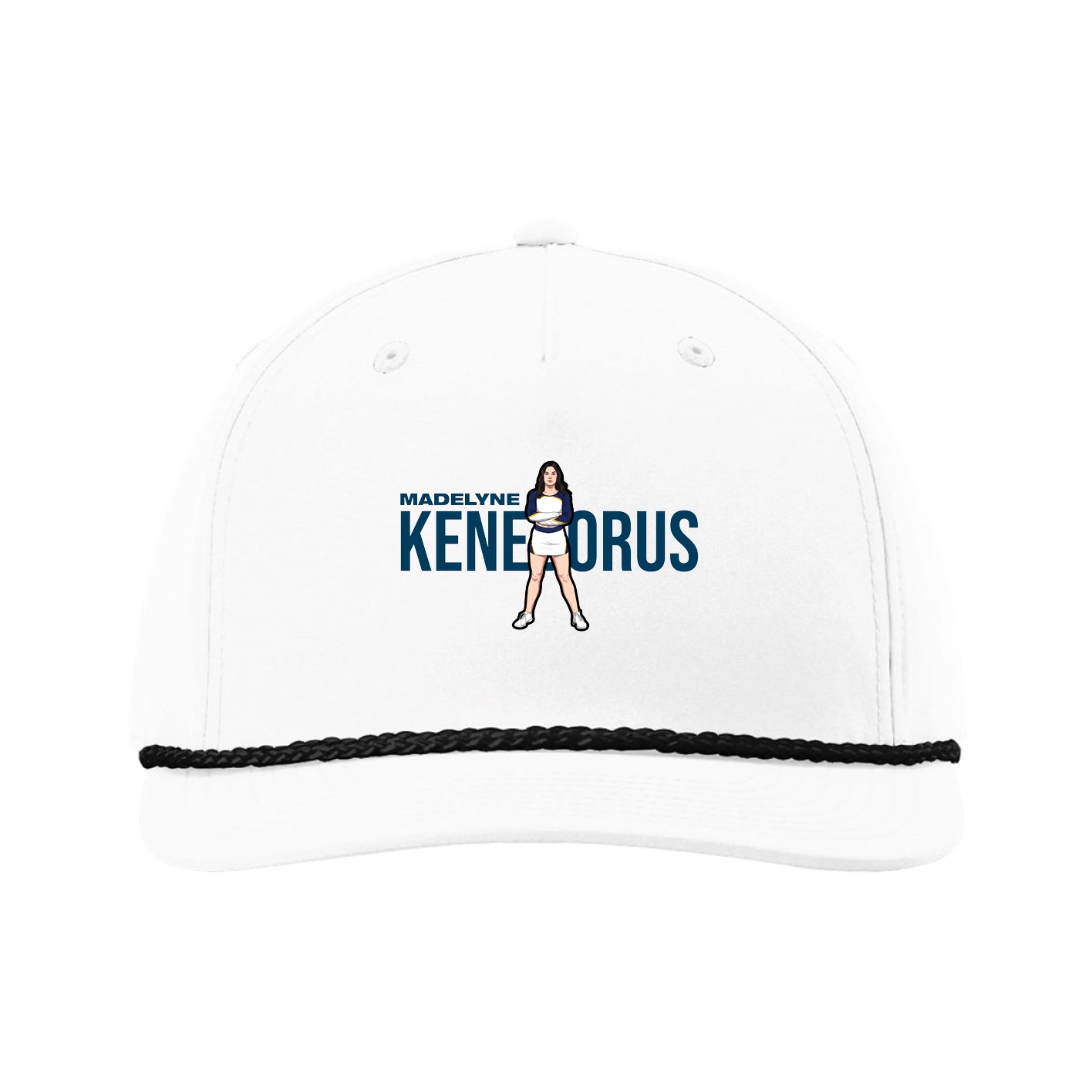 Five-Panel Classic Rope Cap — Player Name in White