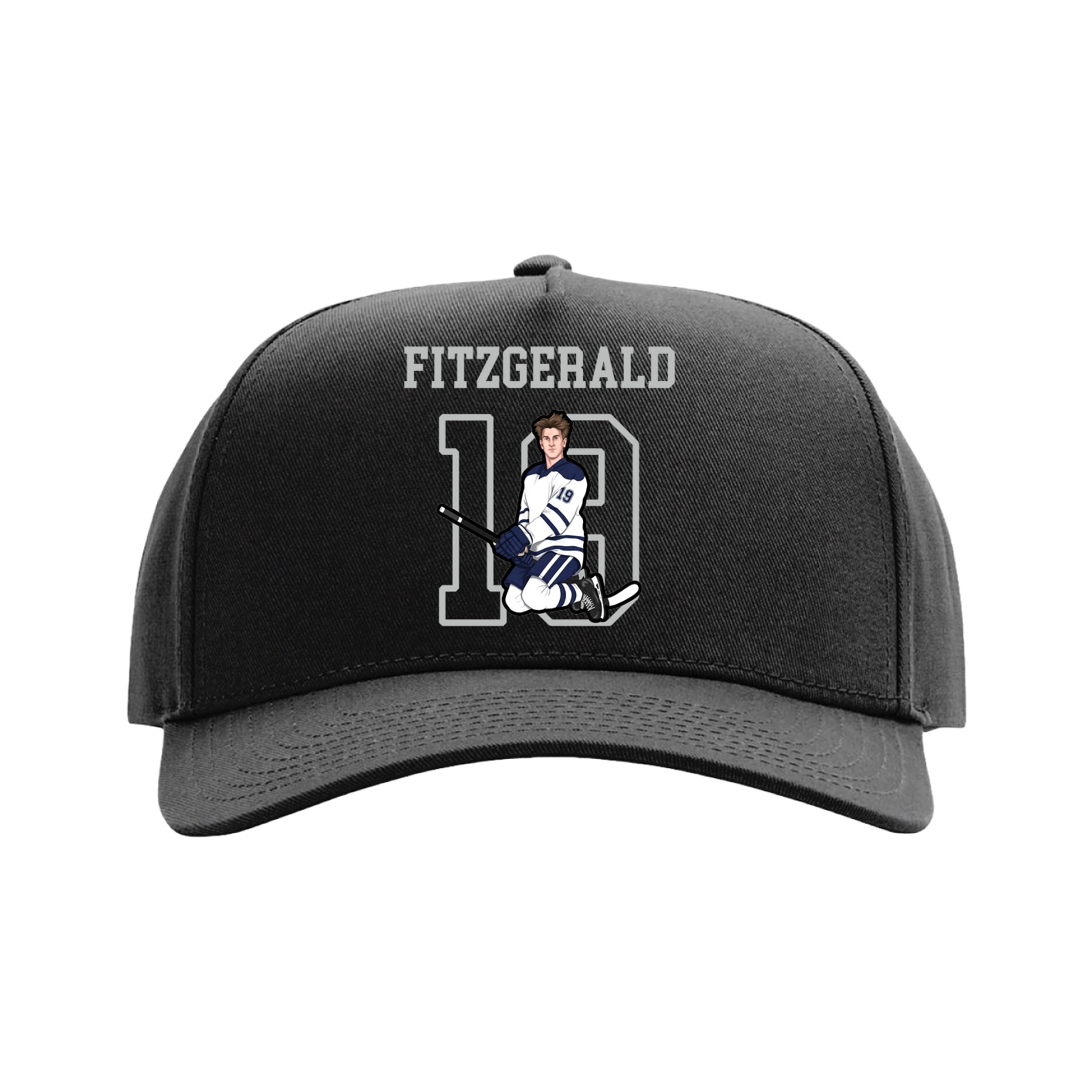 Full Fabric Five-Panel Champ Cap — Shirsey in Black