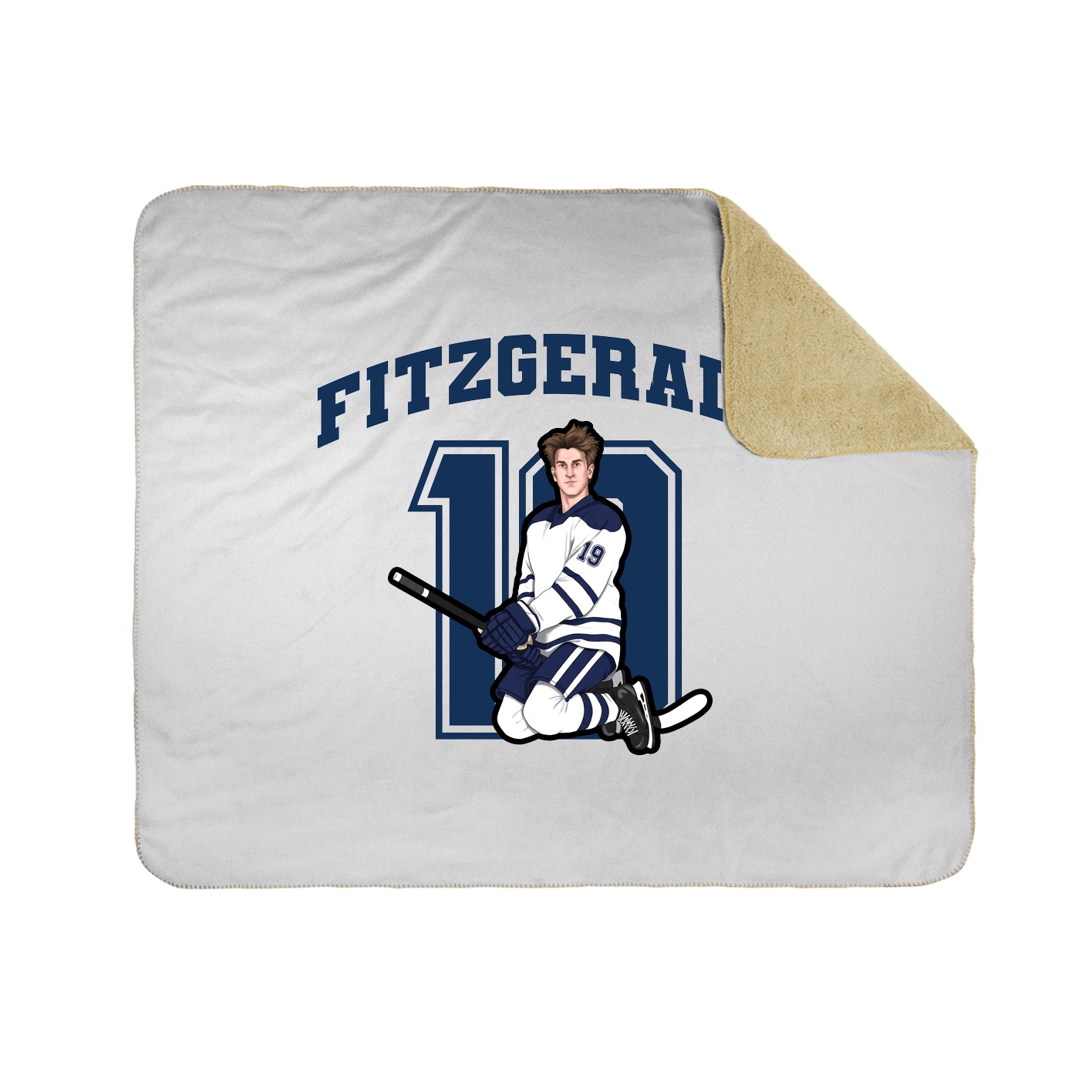 Throw Blanket — Number in White
