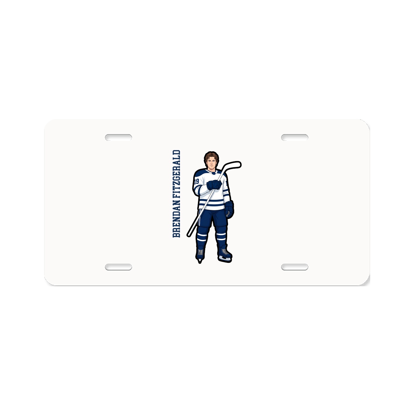 License Plate — Name Vertical in Classic