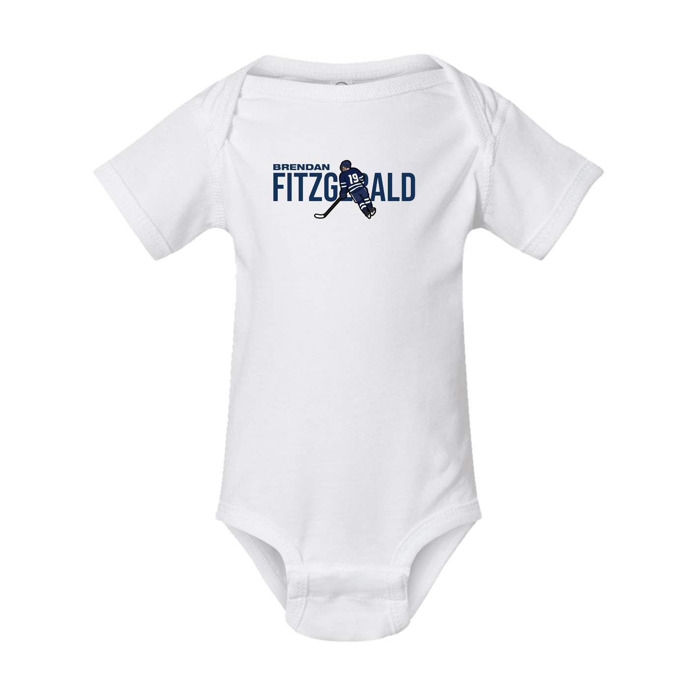 Baby Onesie — Player Name in White
