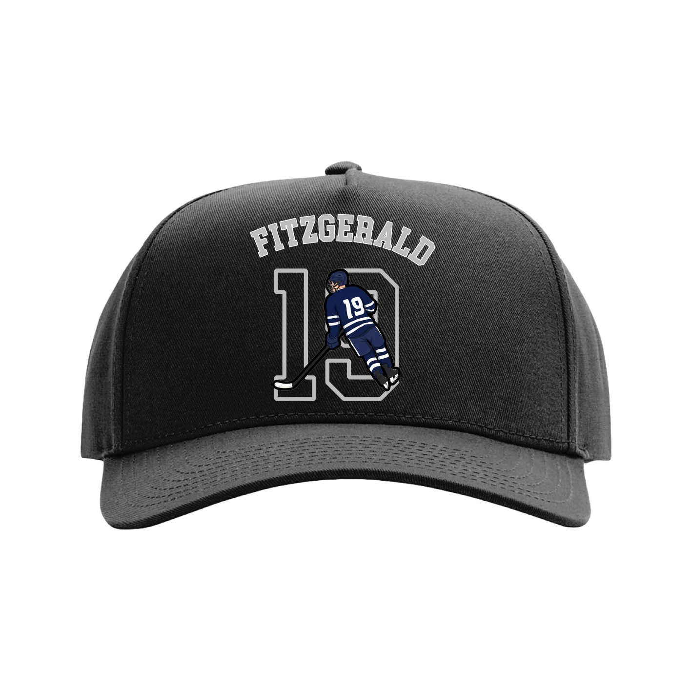 Full Fabric Five-Panel Champ Cap — Shirsey Arch in Black