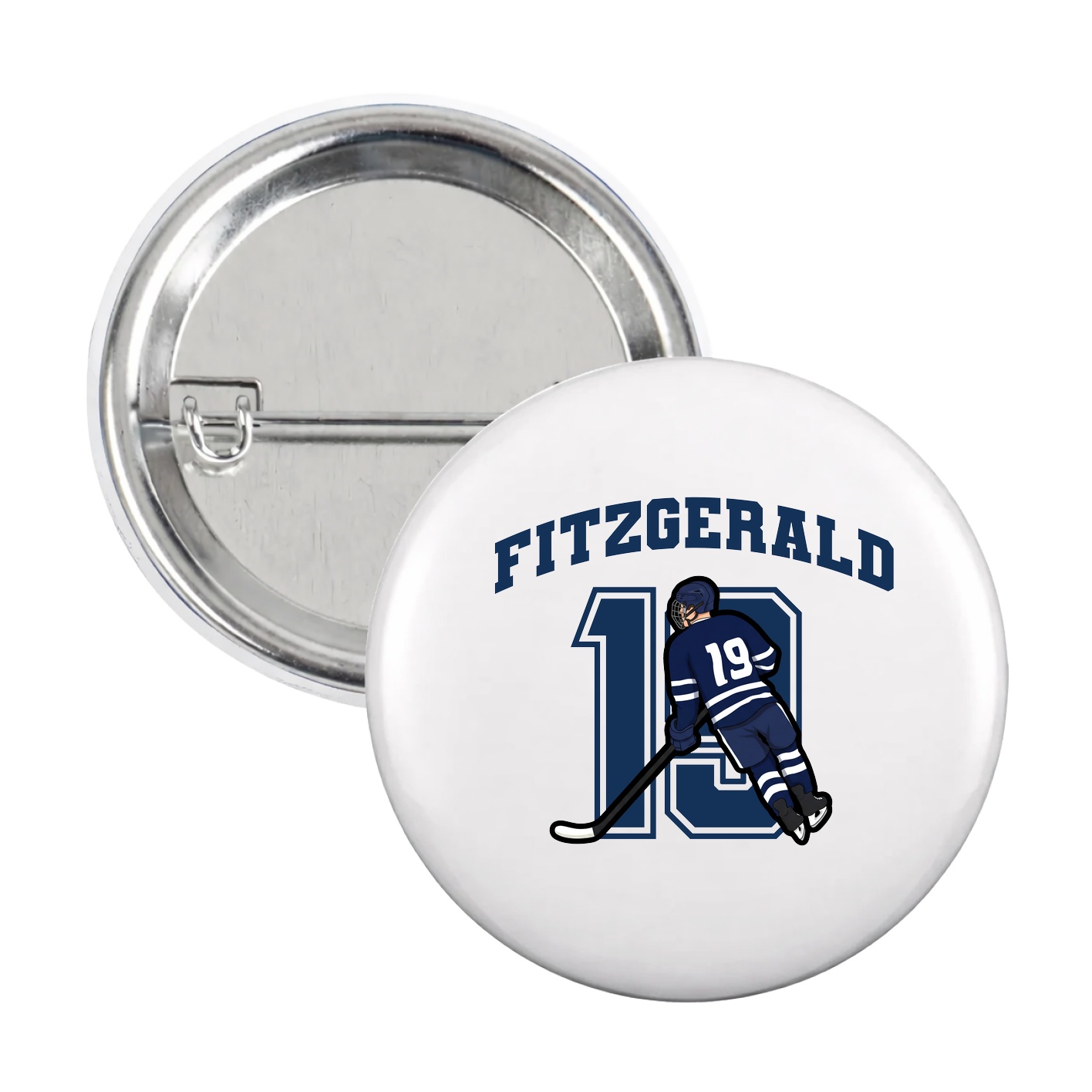 Game Day Button — Number in White