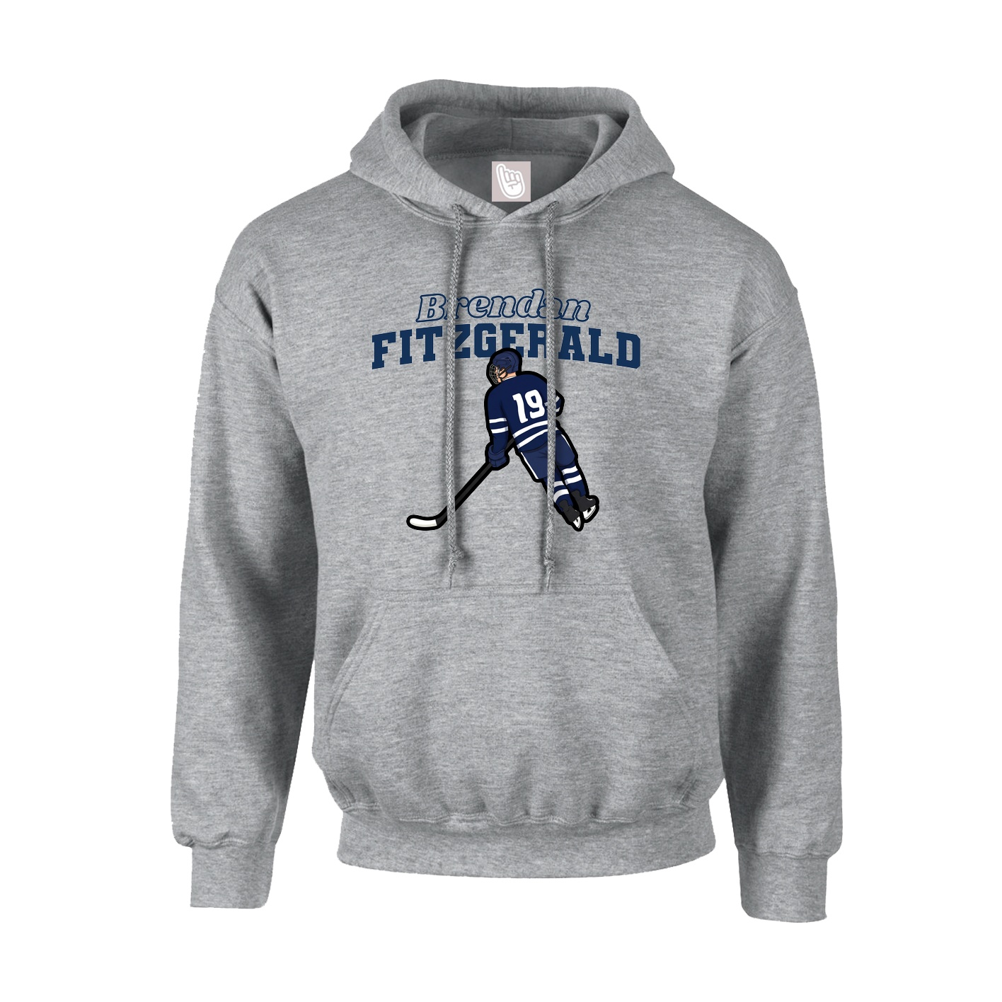 Hoodie — Name Arch in Grey
