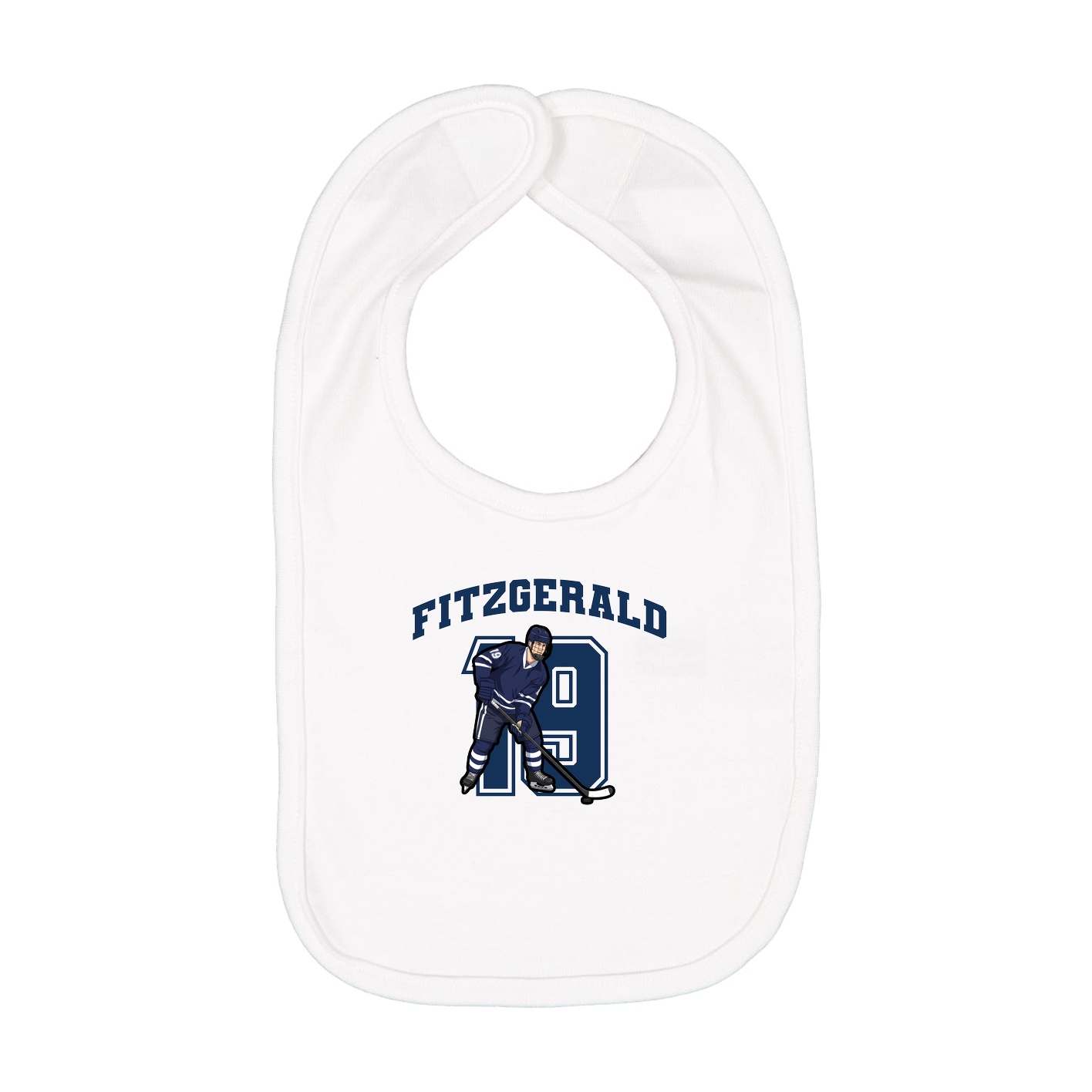 Infant Bib — Number in White