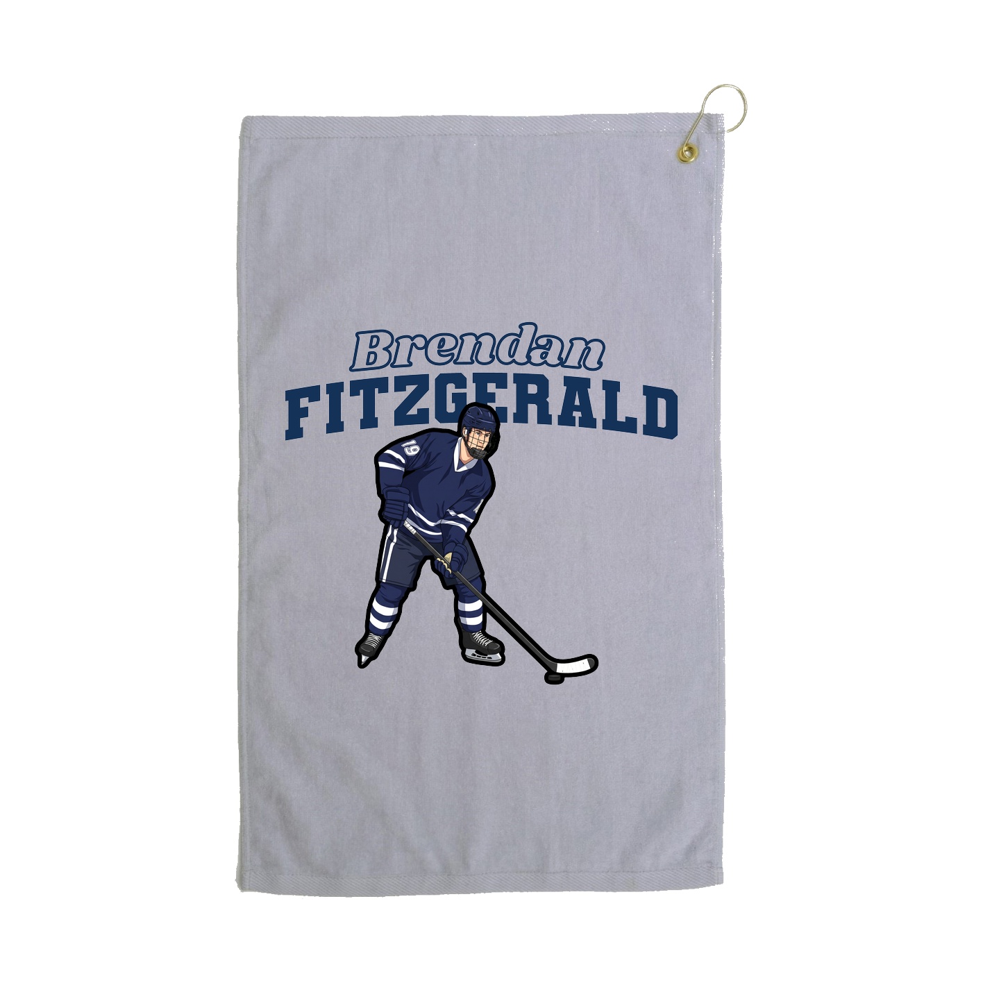Golf Towel — Name Arch in Grey