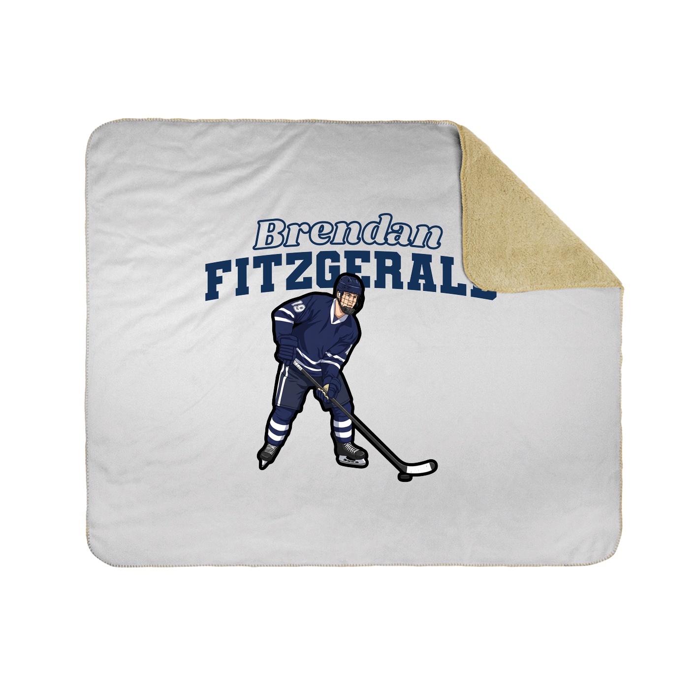 Throw Blanket — Name Arch in White