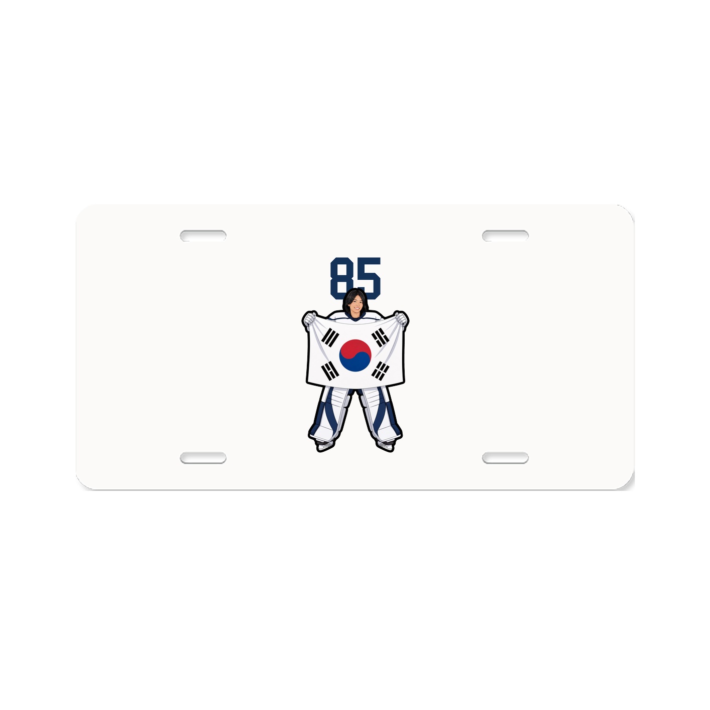 License Plate — Number Top in Classic