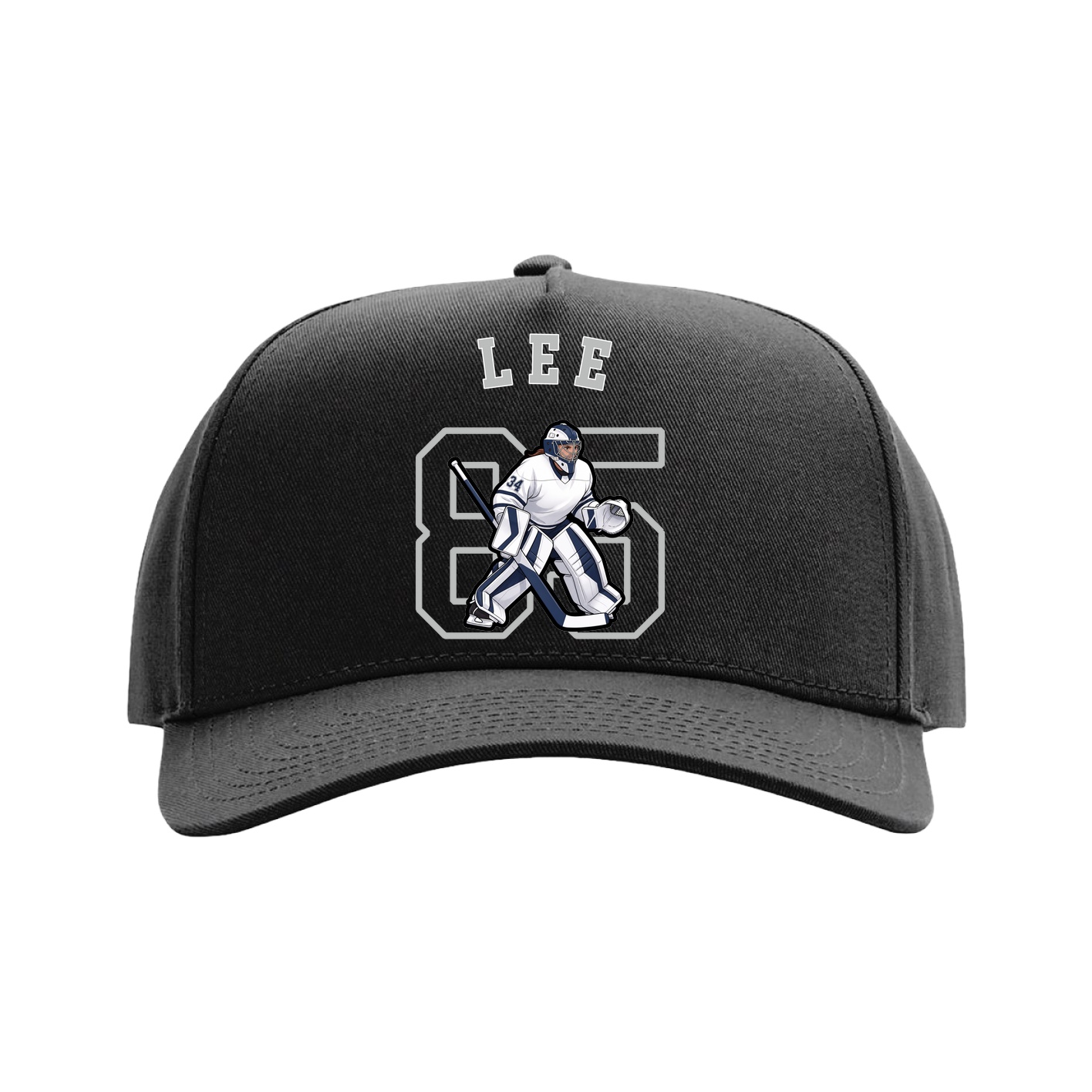 Full Fabric Five-Panel Champ Cap — Shirsey Arch in Black