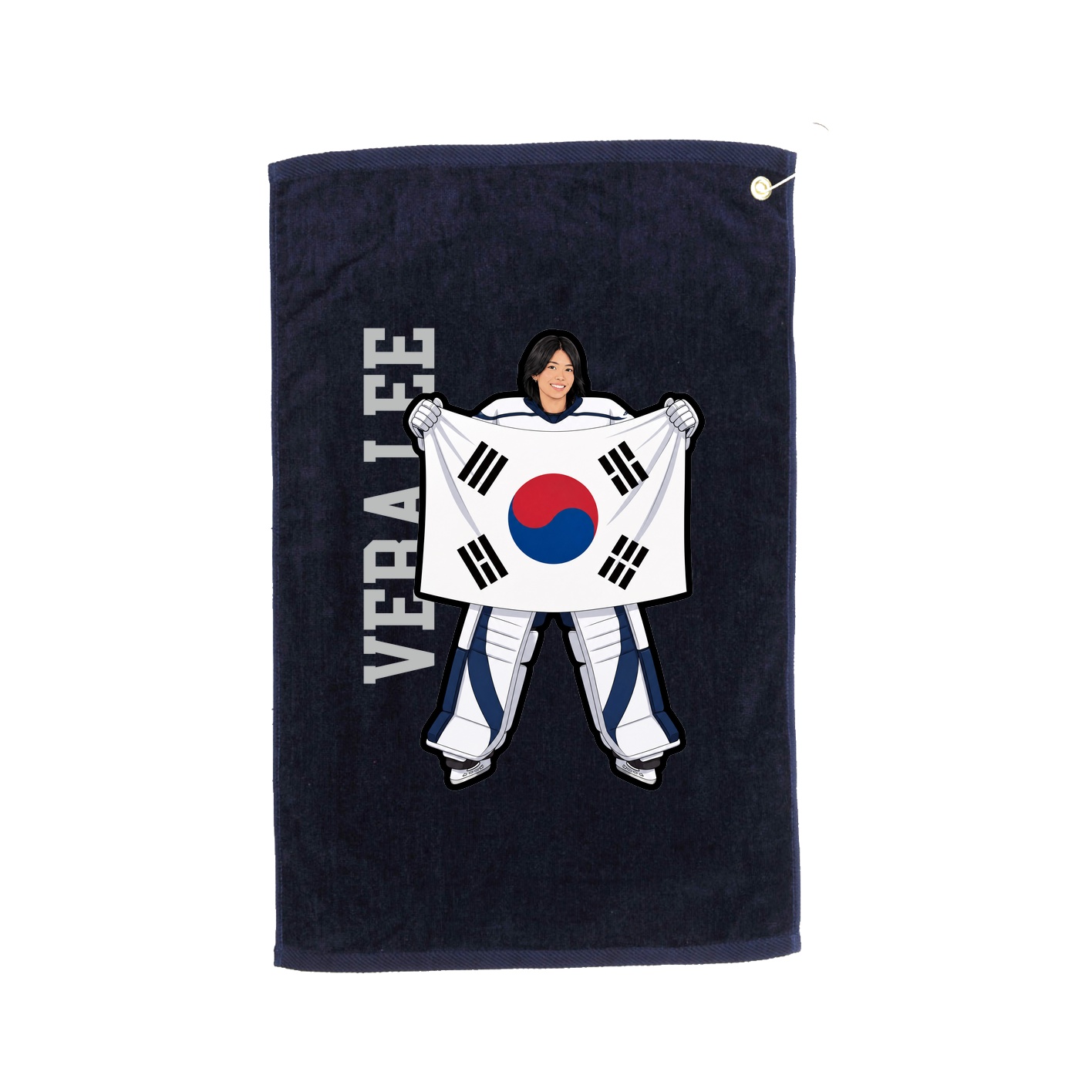 Golf Towel — Name Vertical in Navy