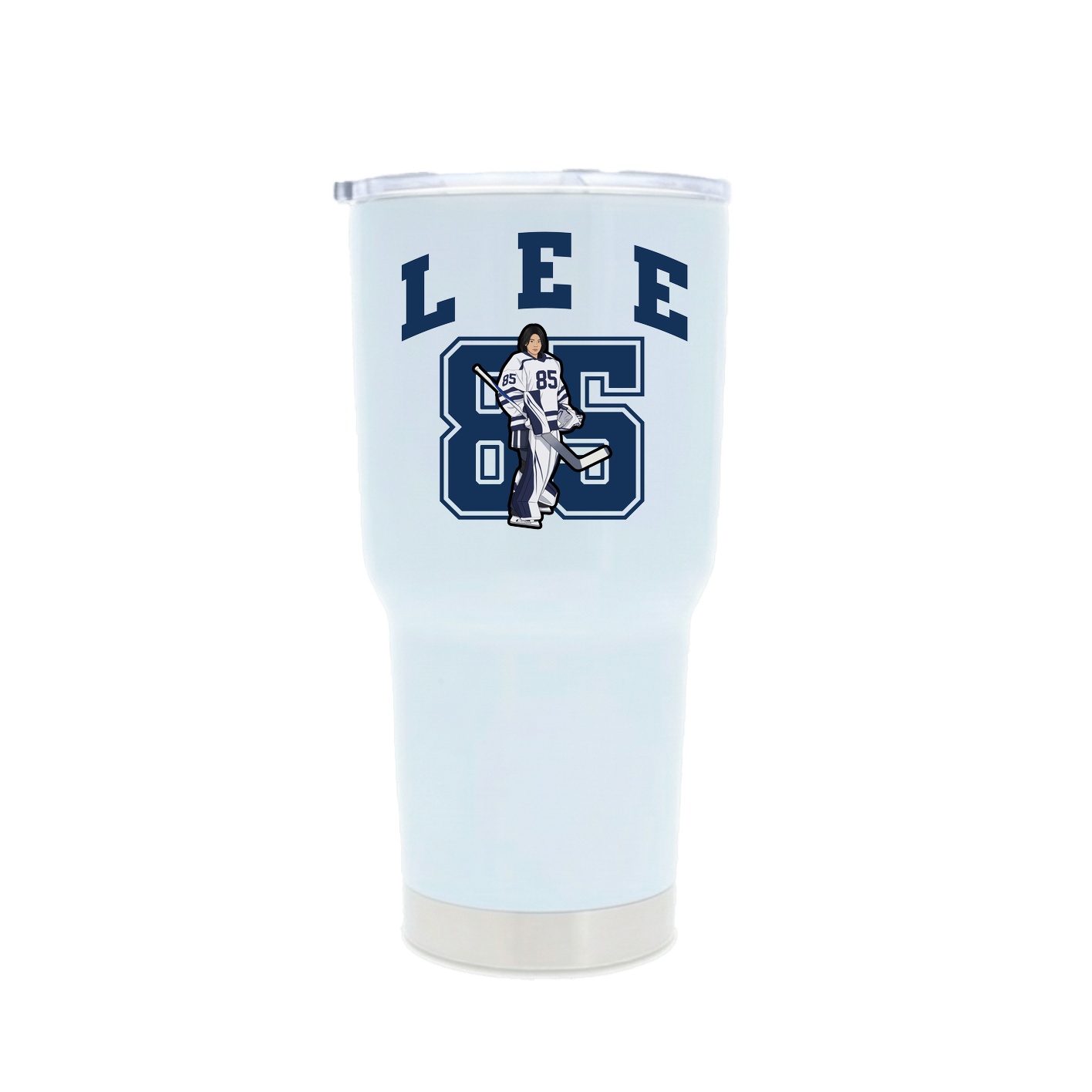 30oz Stainless Steel Tumbler — Number in White
