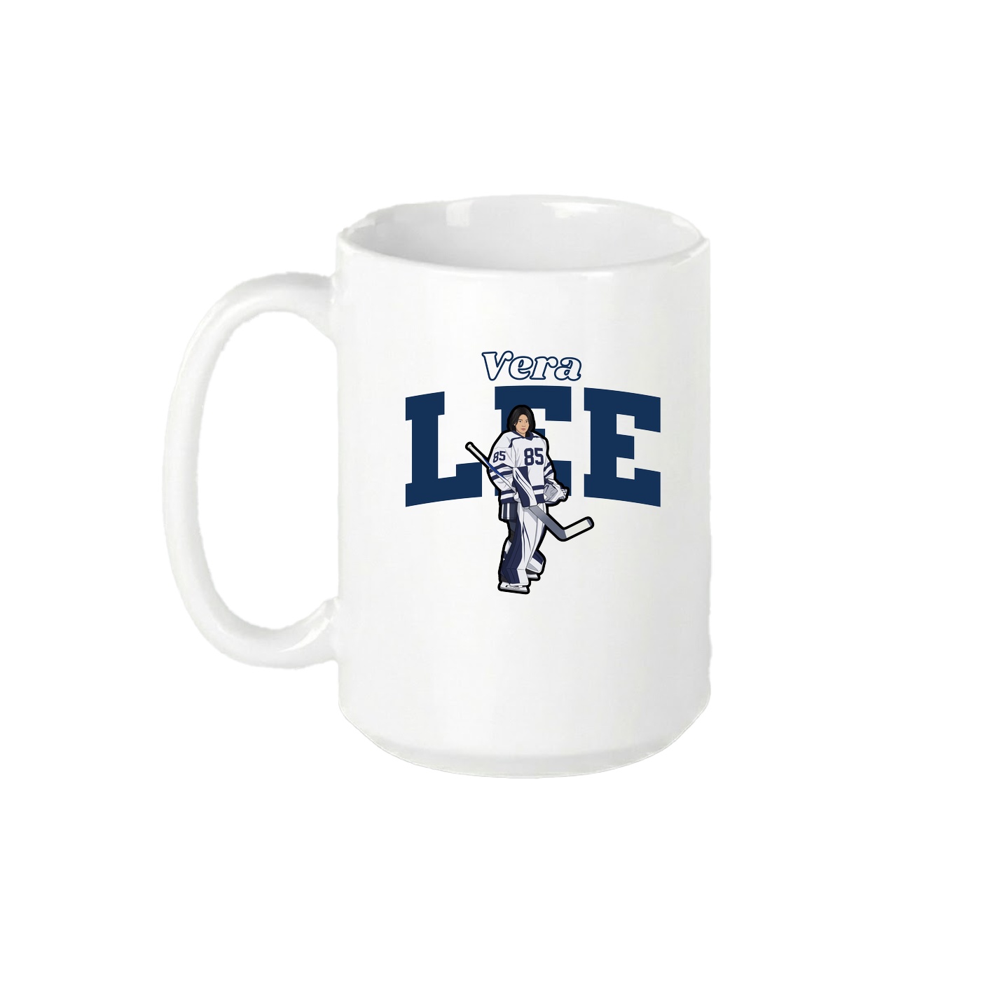 15oz Coffee Mug — Name Arch in White