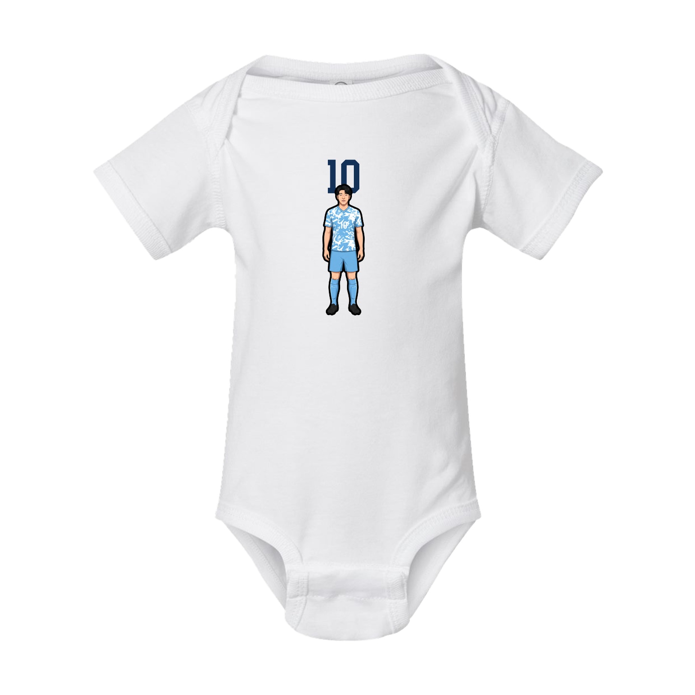 Baby Onesie — Number Top in White