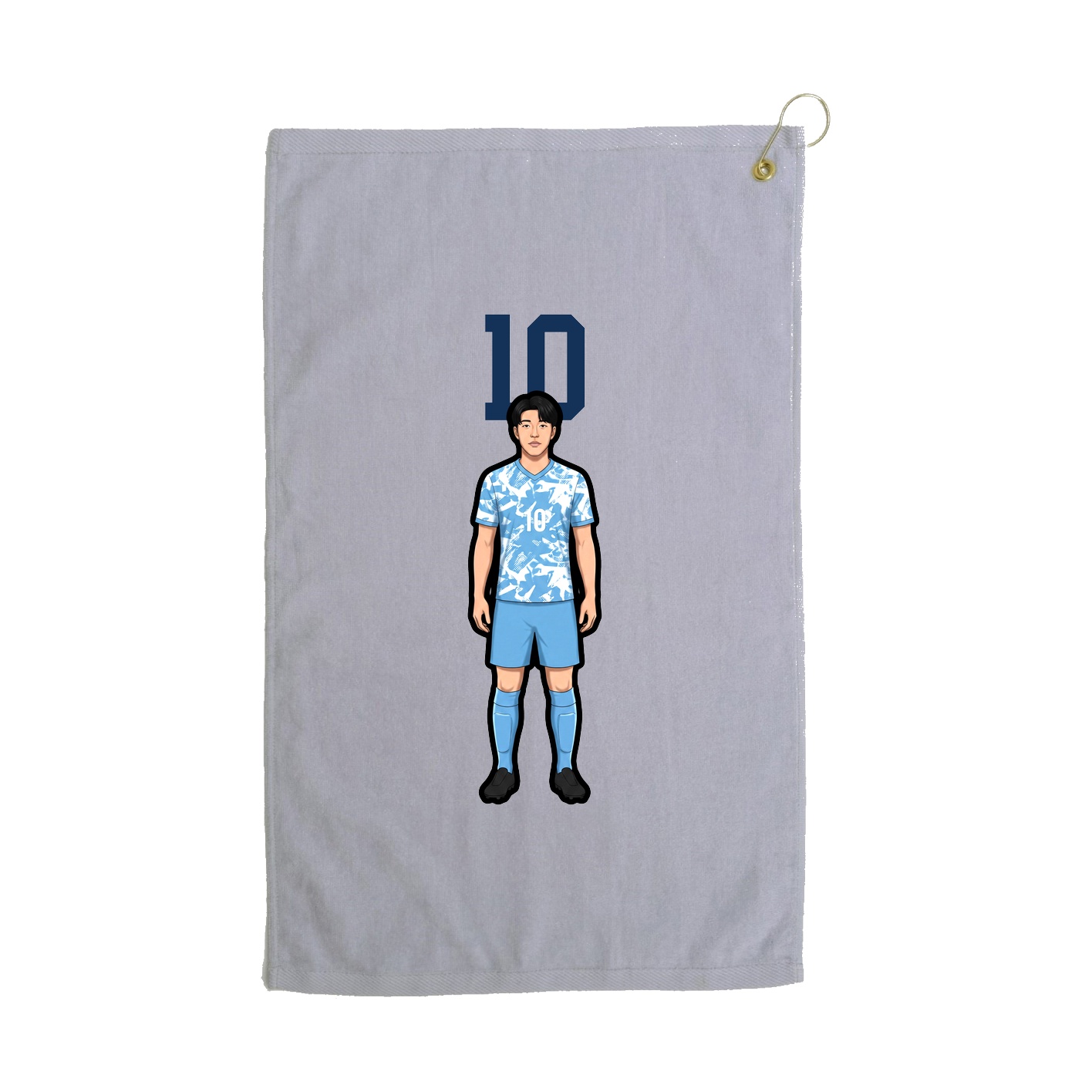 Golf Towel — Number Top in Grey