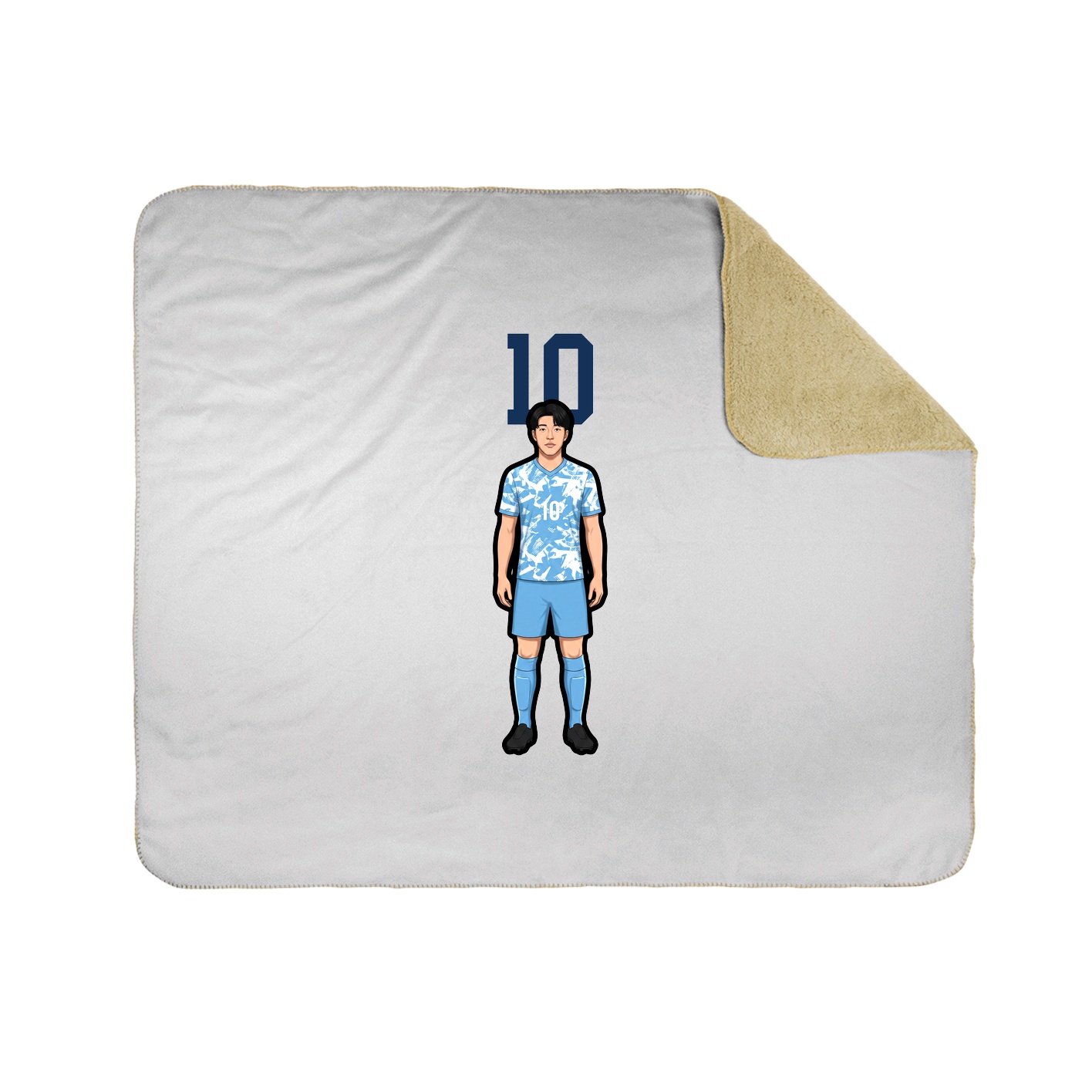 Throw Blanket — Number Top in White