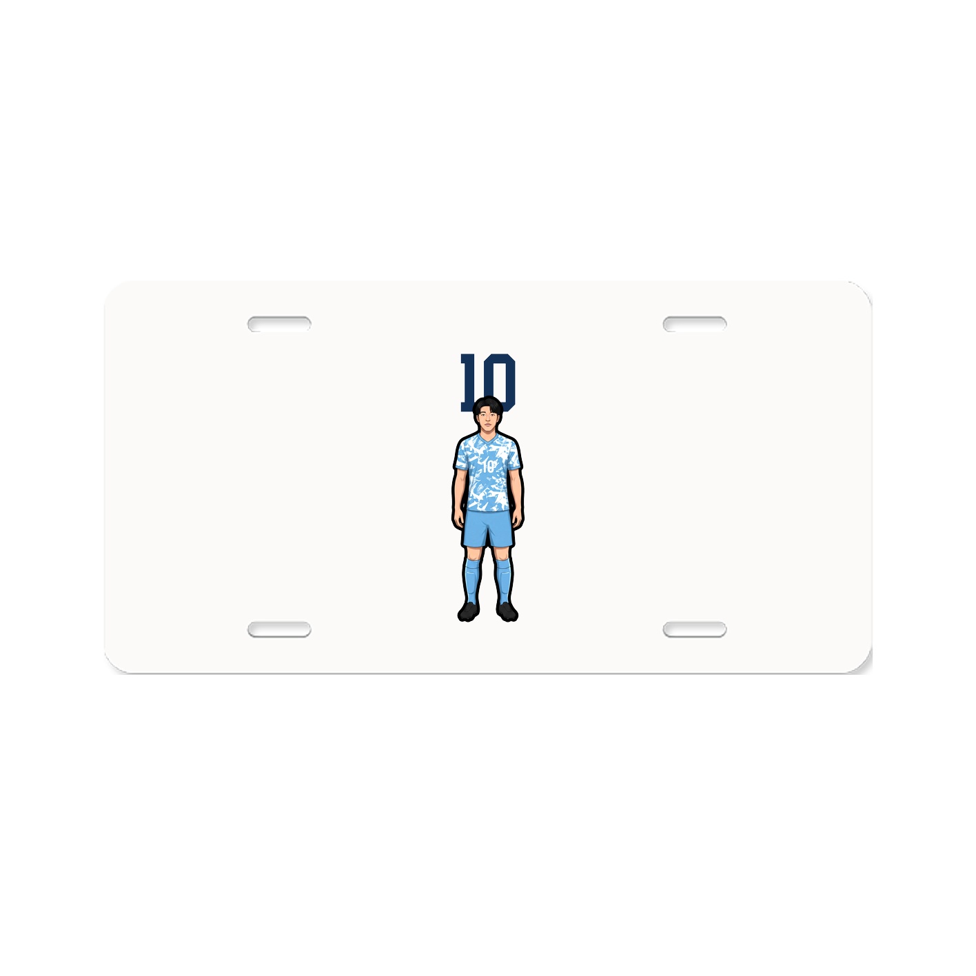 License Plate — Number Top in Classic