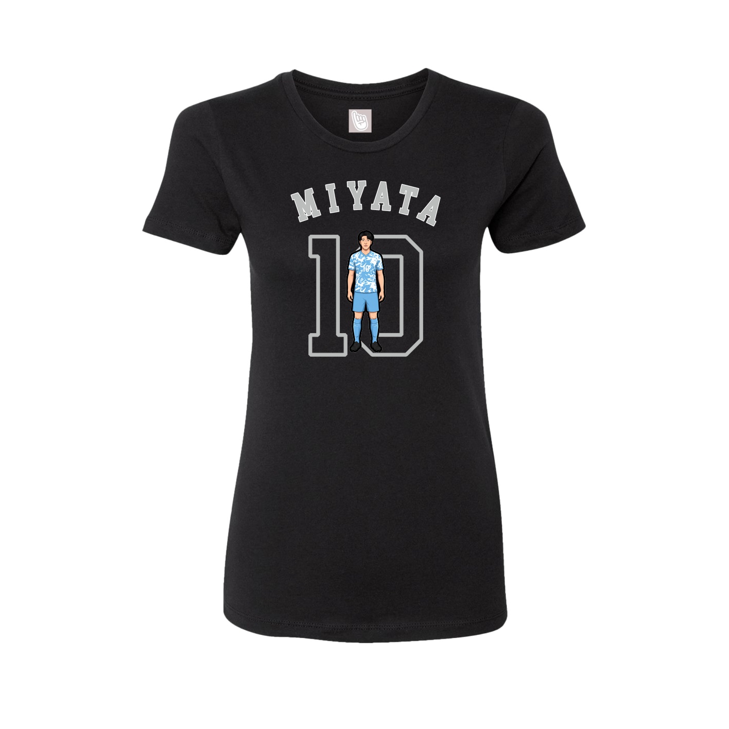 Fitted Women's Tee — Shirsey Arch in Black