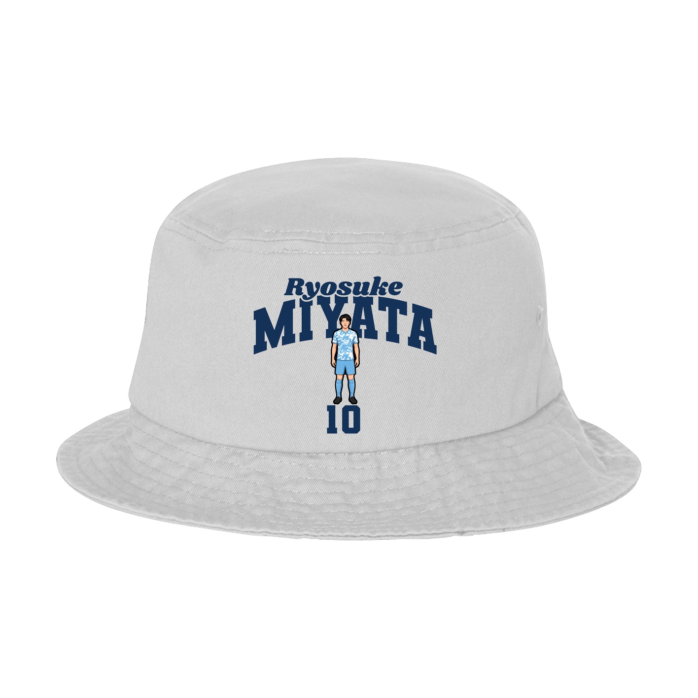 Bucket Cap — Signature Arch in White