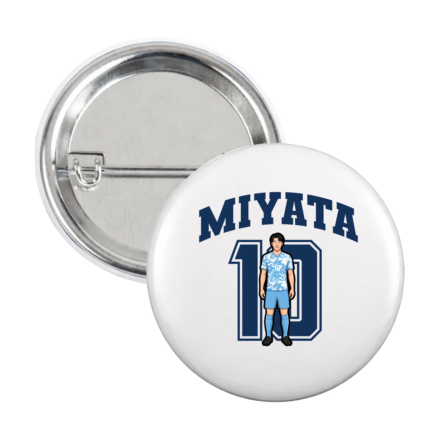 Game Day Button — Number in White