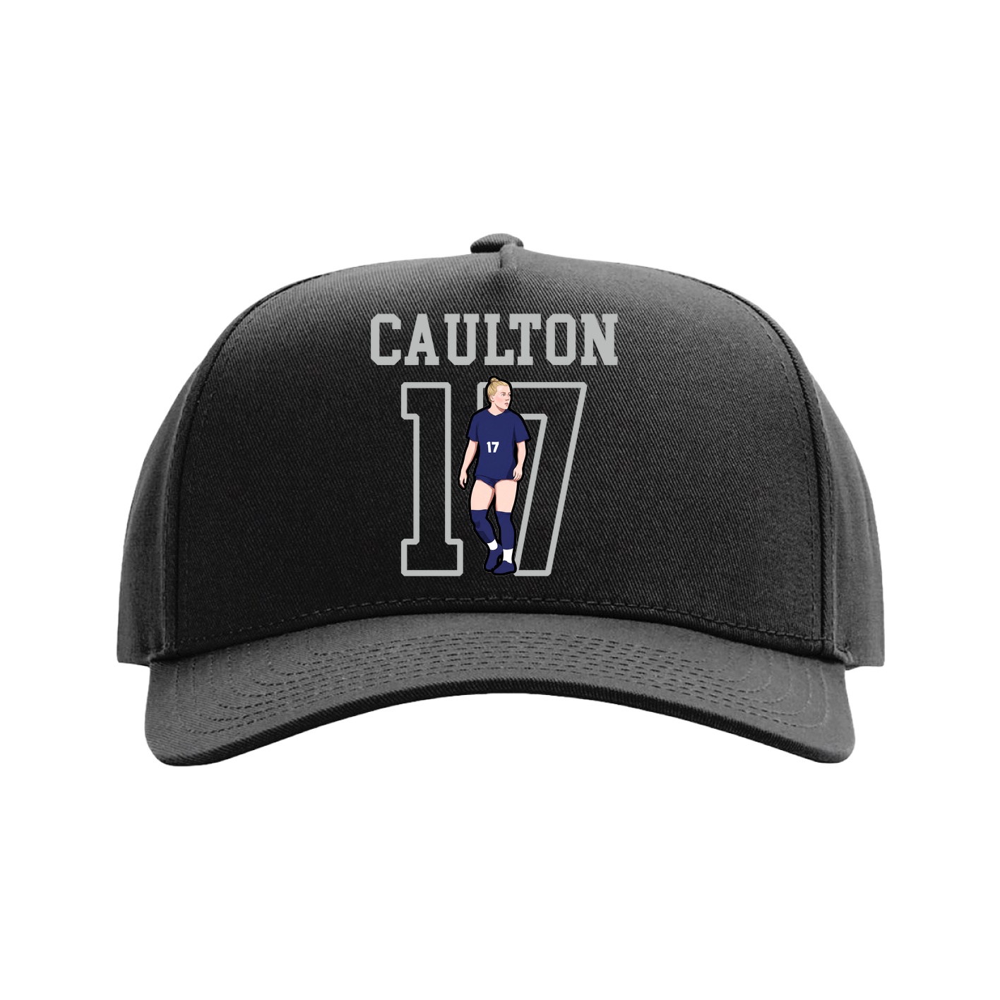 Full Fabric Five-Panel Champ Cap — Shirsey in Black