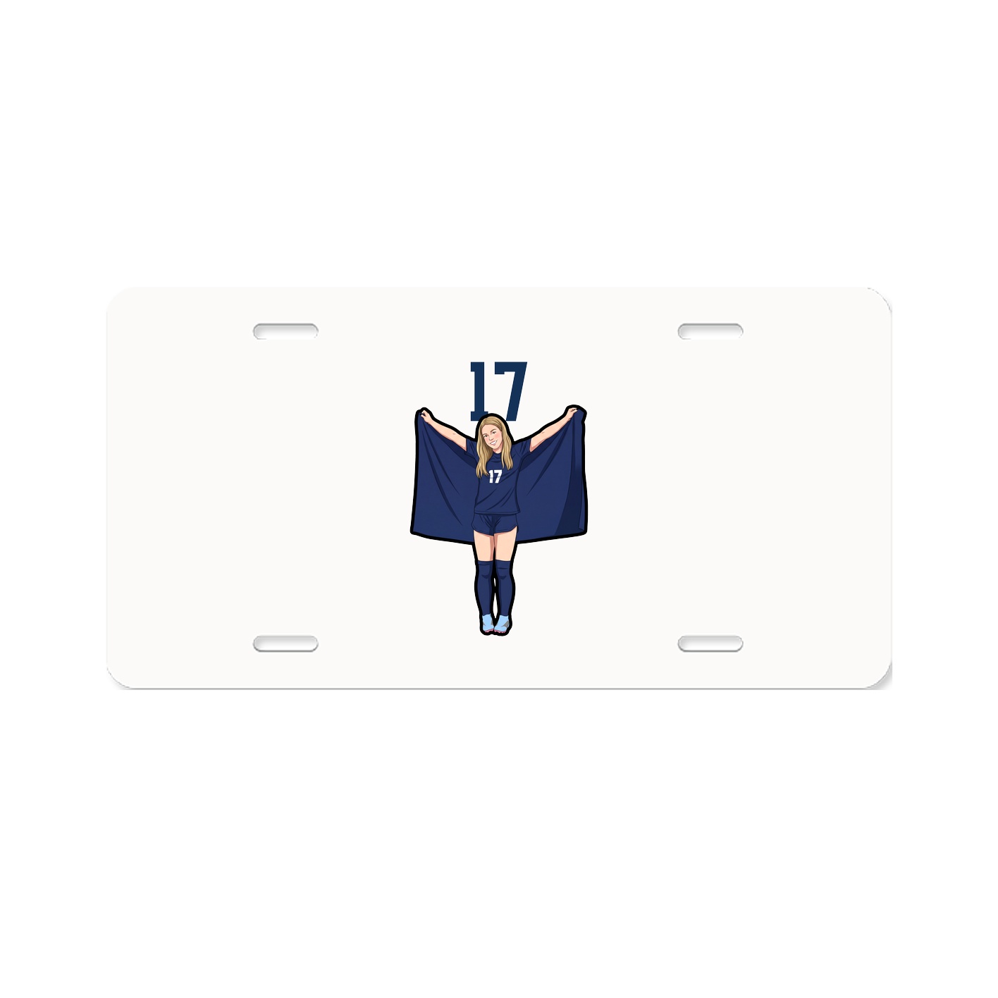 License Plate — Number Top in Classic