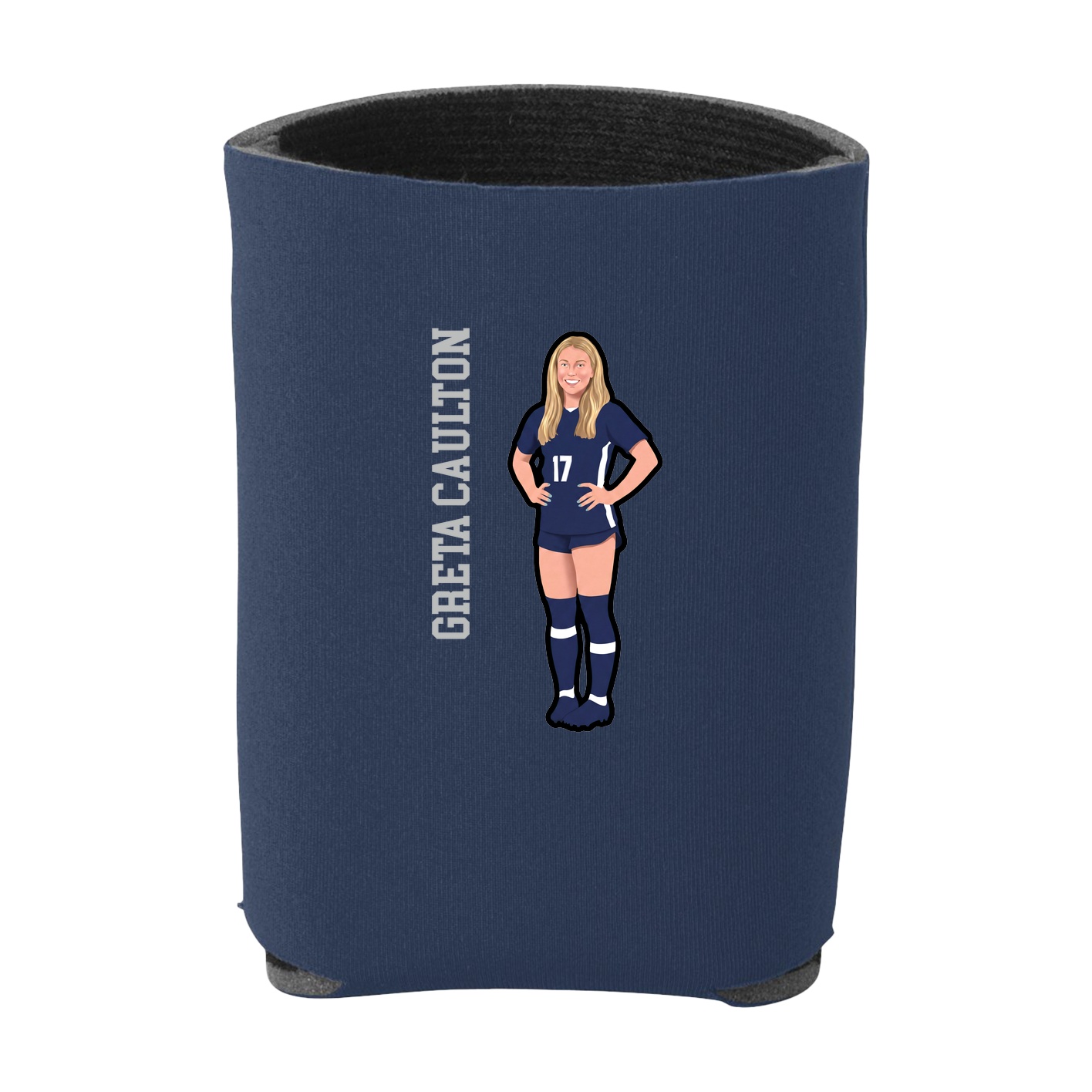 Can Holder — Name Vertical in Navy