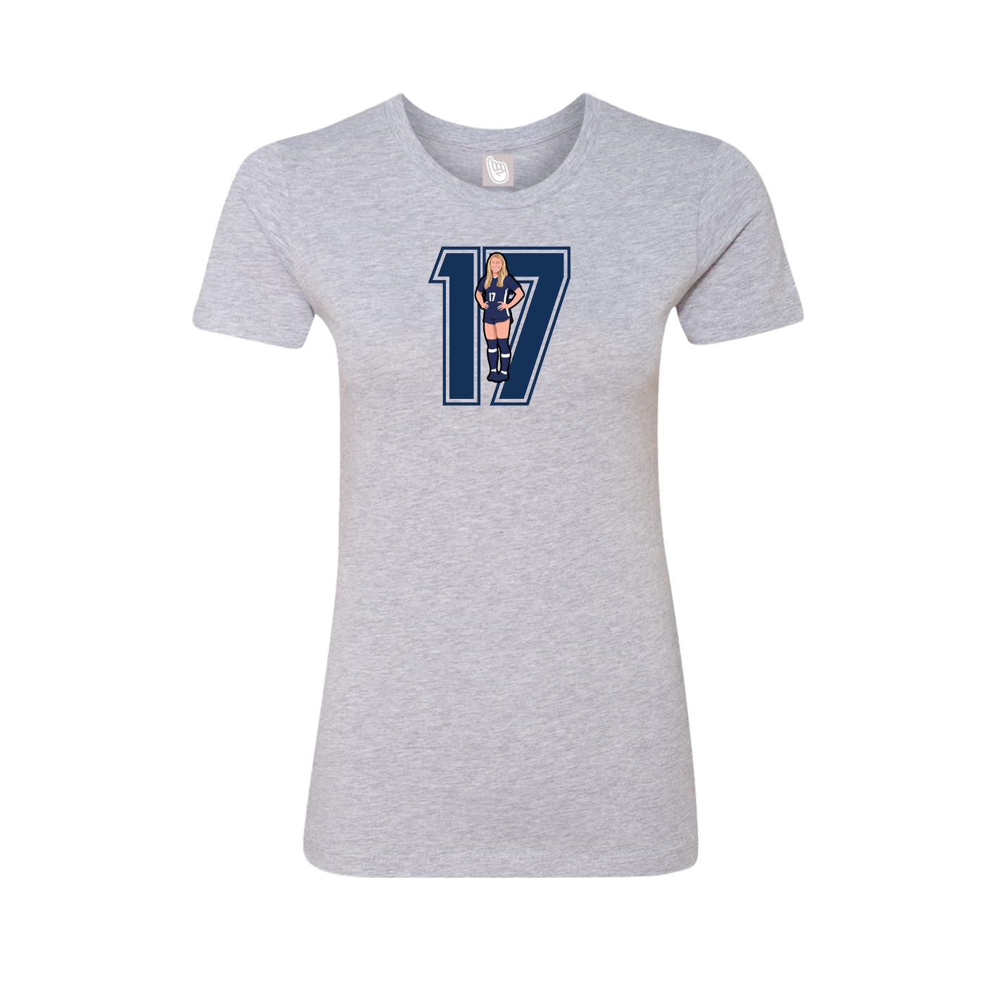 Womens Tee — Number in Grey