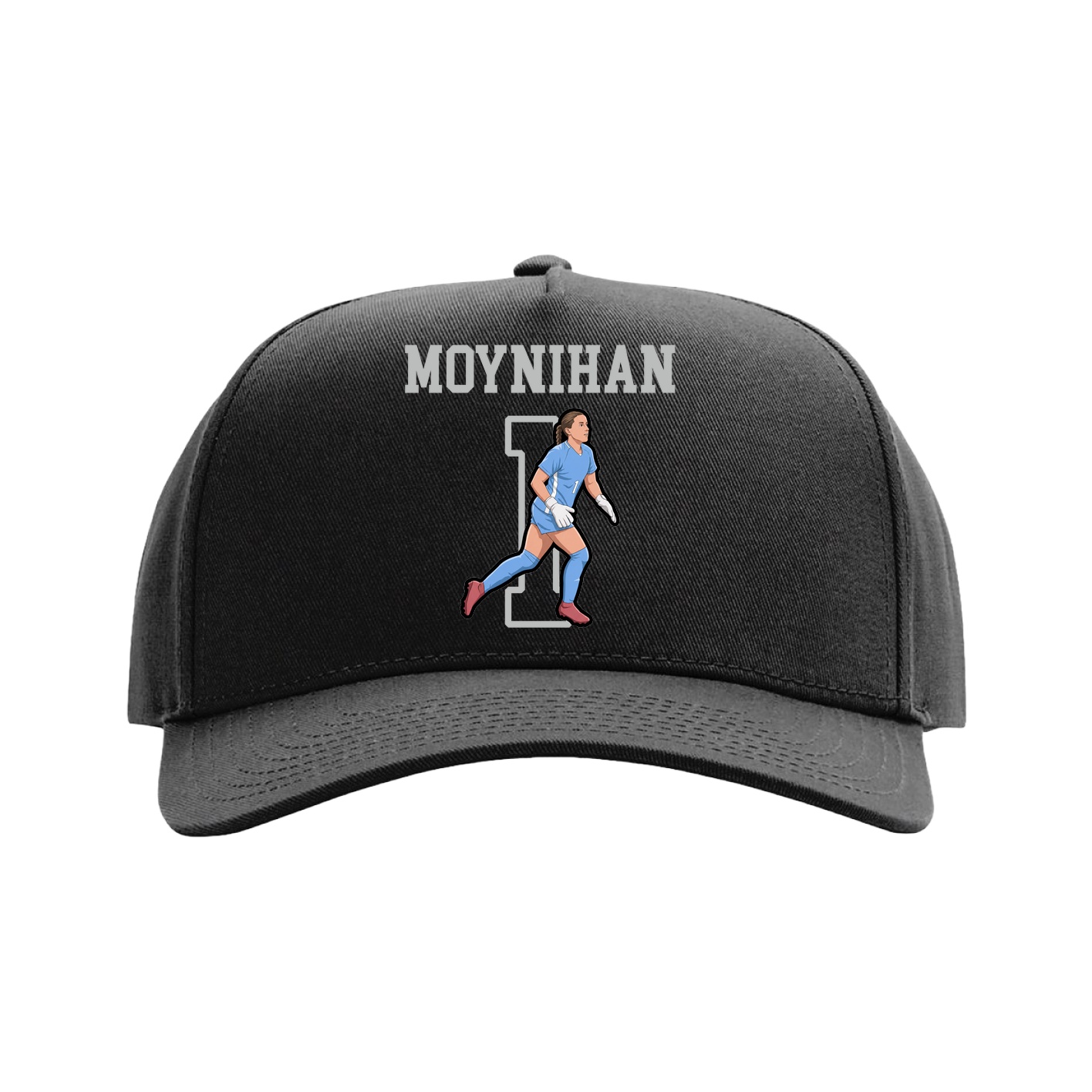 Full Fabric Five-Panel Champ Cap — Shirsey in Black