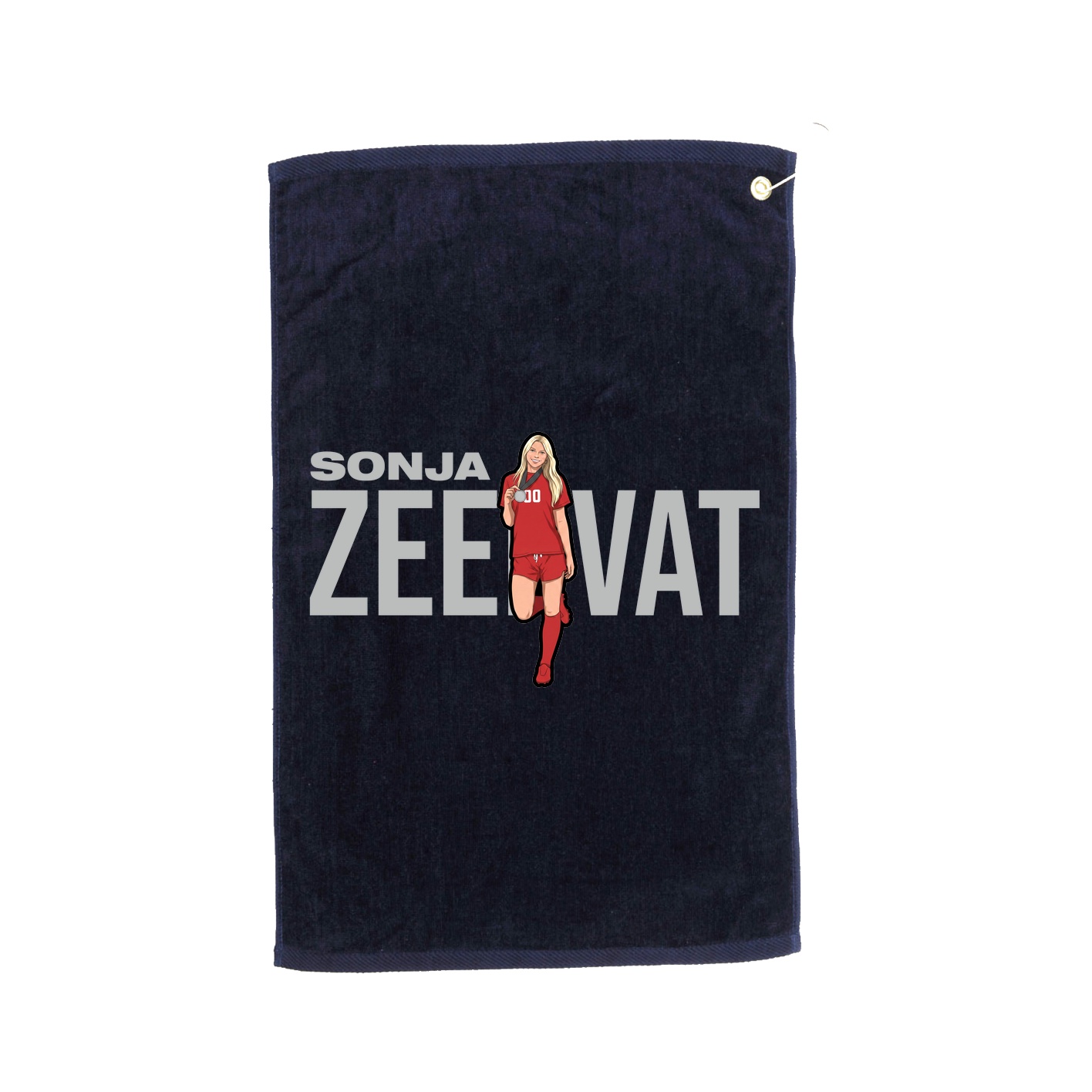 Golf Towel — Player Name in Navy