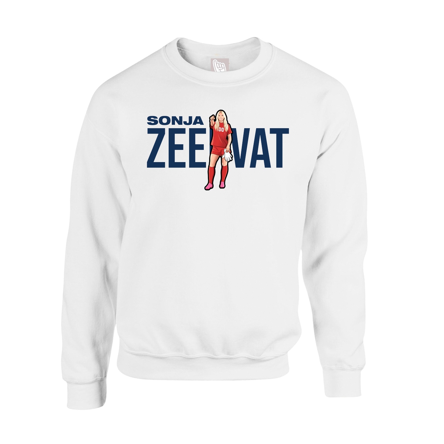 Fleece Crew — Player Name in White
