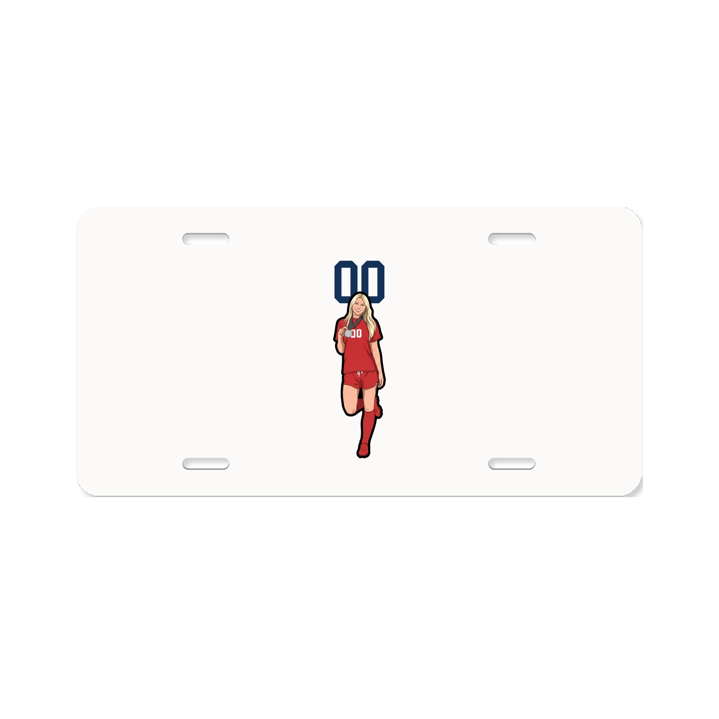License Plate — Number Top in Classic