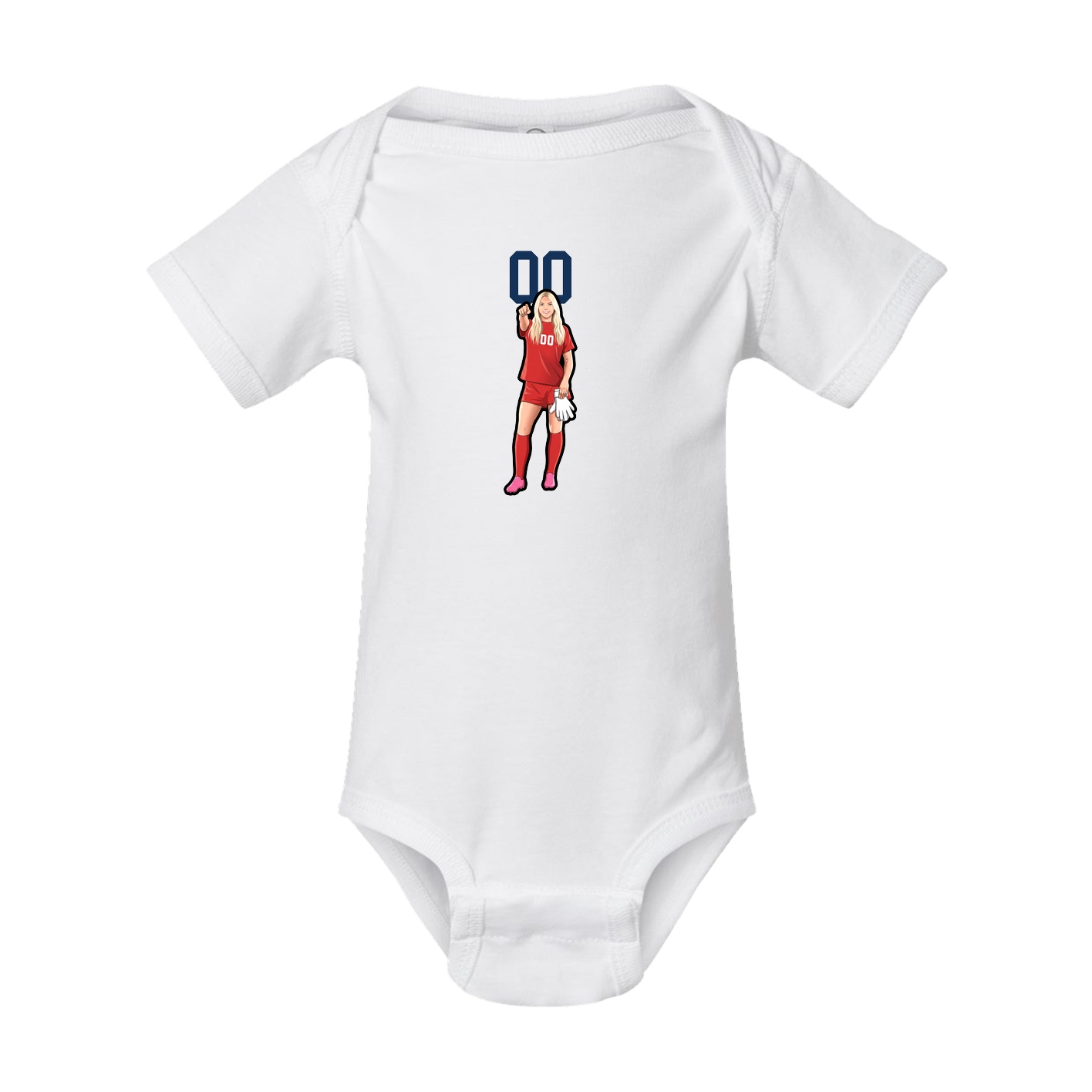Baby Onesie — Number Top in White
