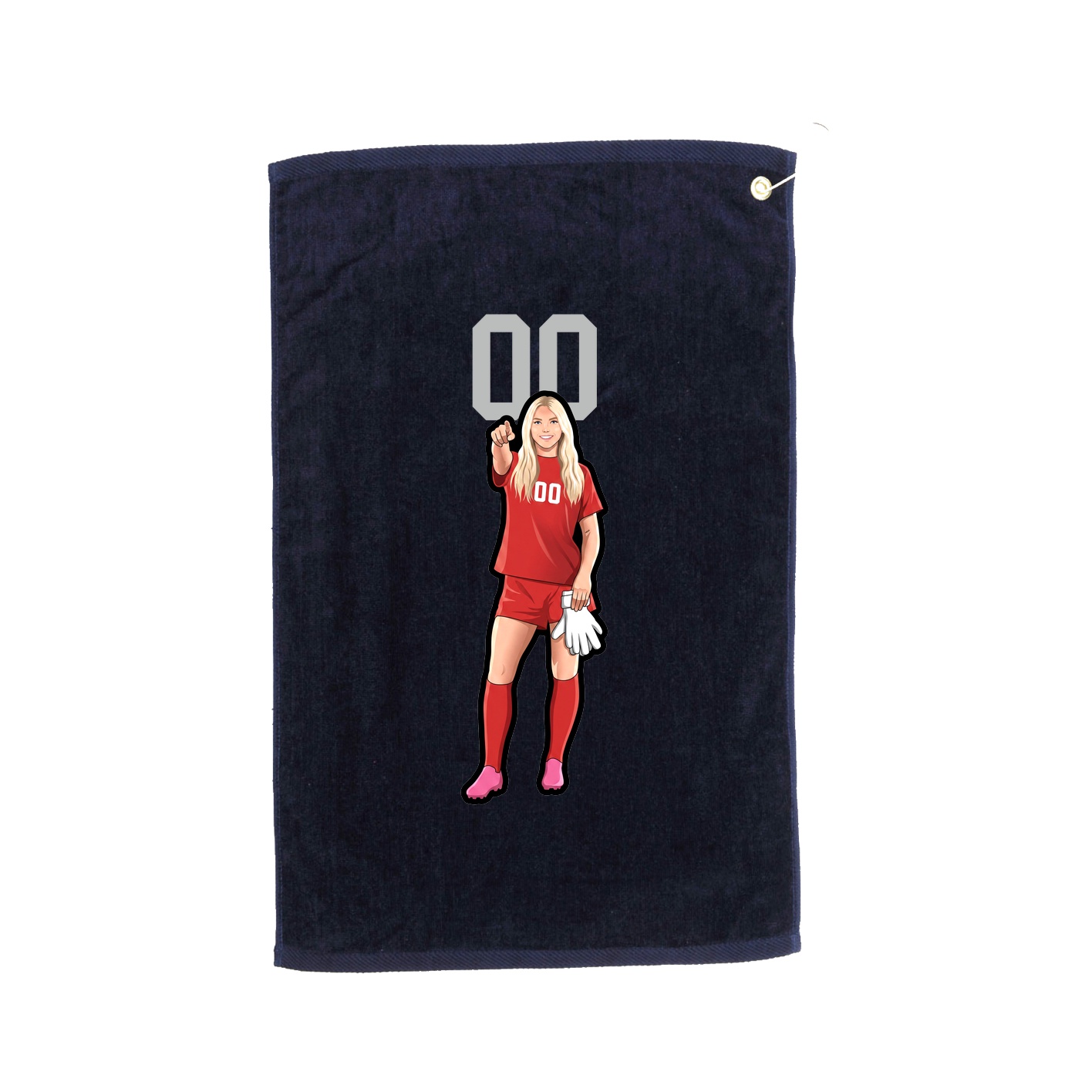 Golf Towel — Number Top in Navy