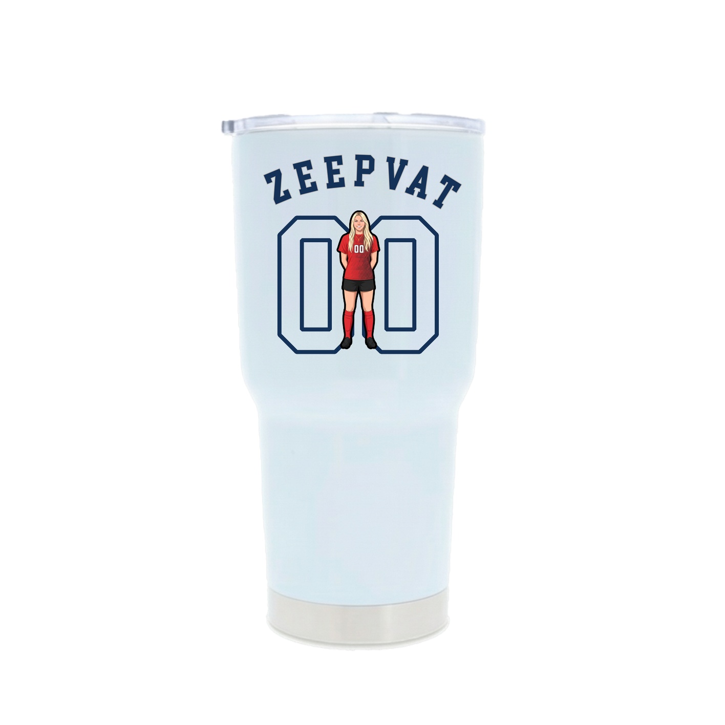 30oz Stainless Steel Tumbler — Shirsey Arch in White