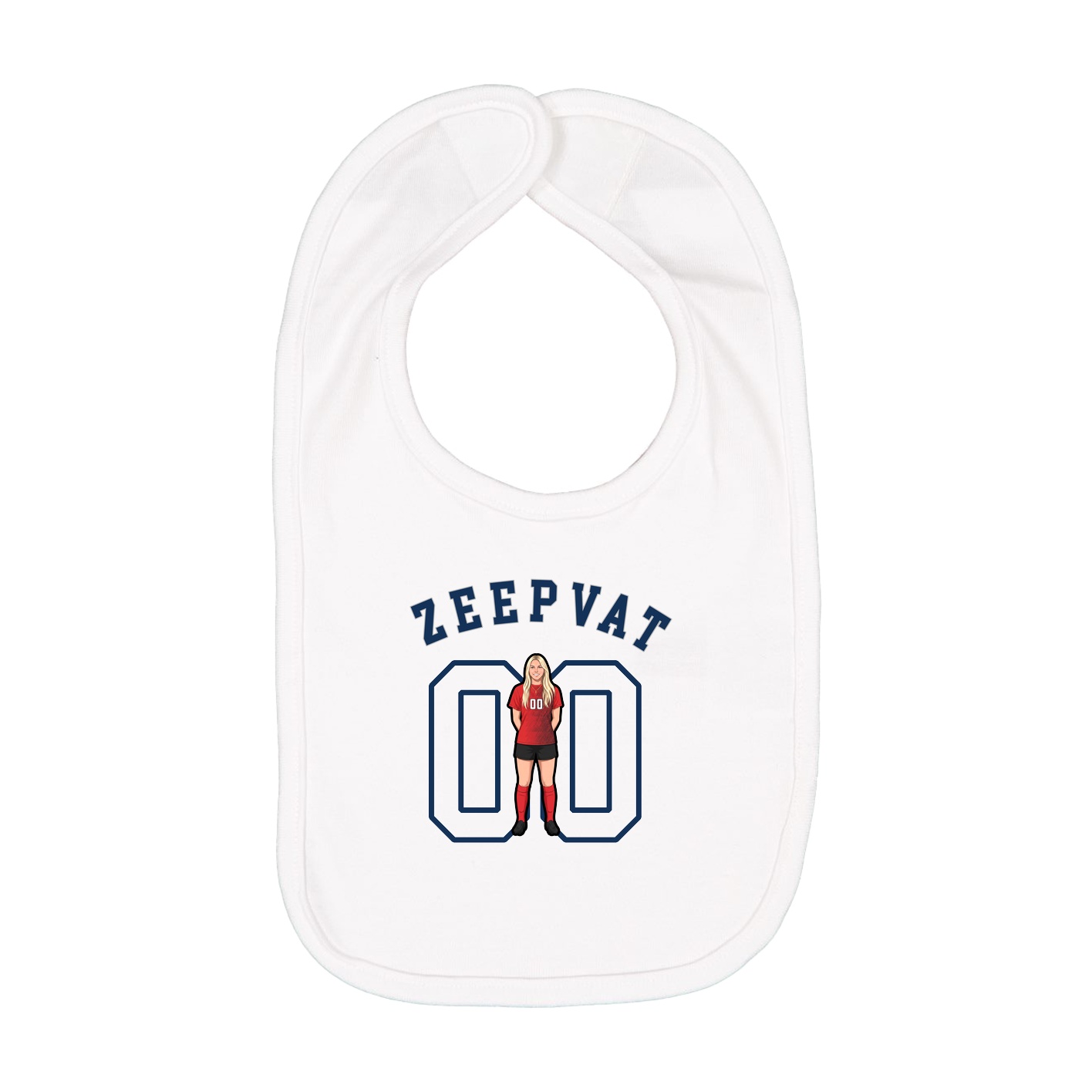 Infant Bib — Shirsey Arch in White