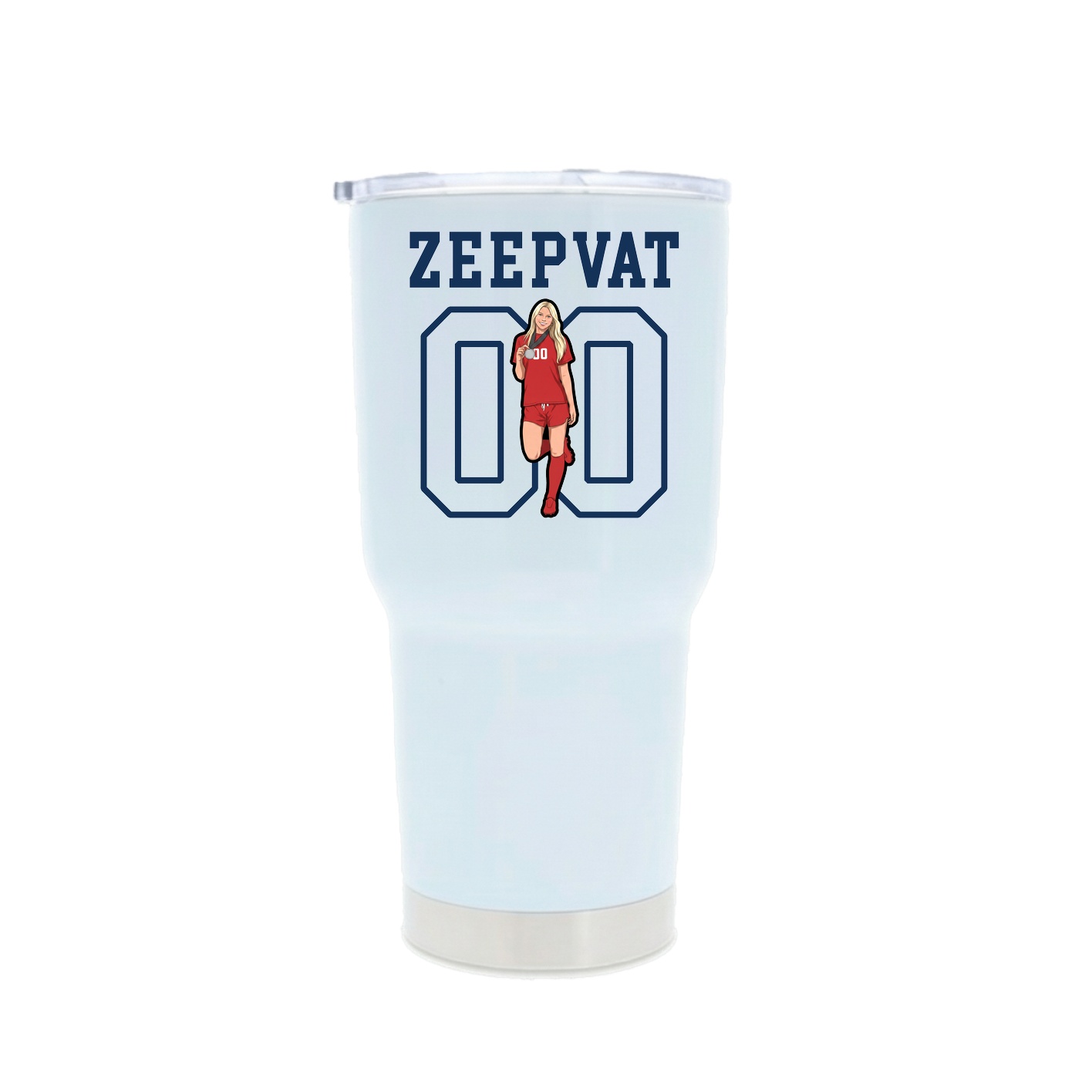 30oz Stainless Steel Tumbler — Shirsey in White