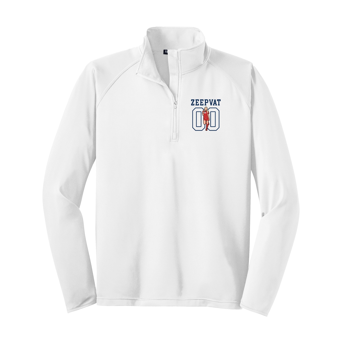 Q-Zip Pullover — Shirsey in White