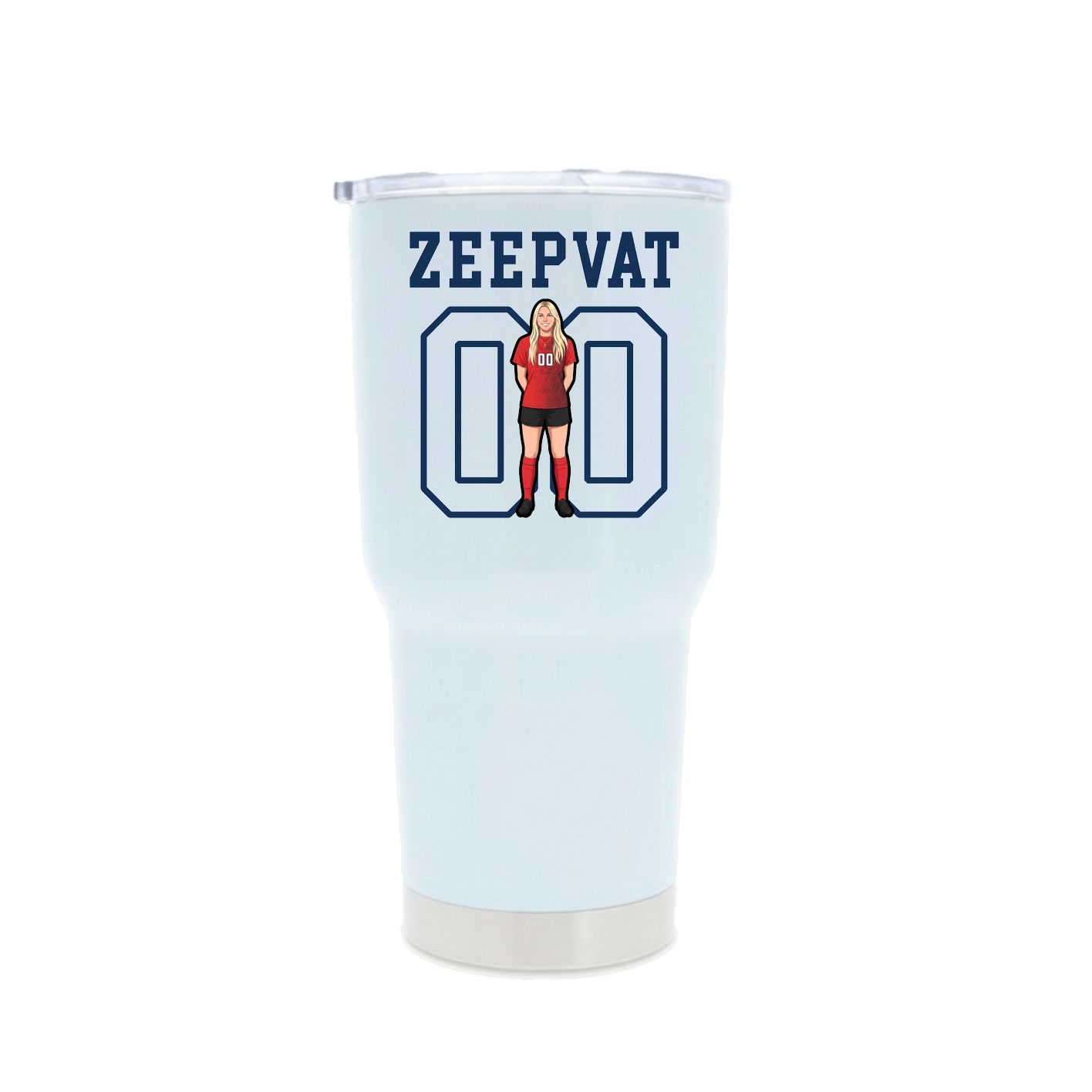 30oz Stainless Steel Tumbler — Shirsey in White