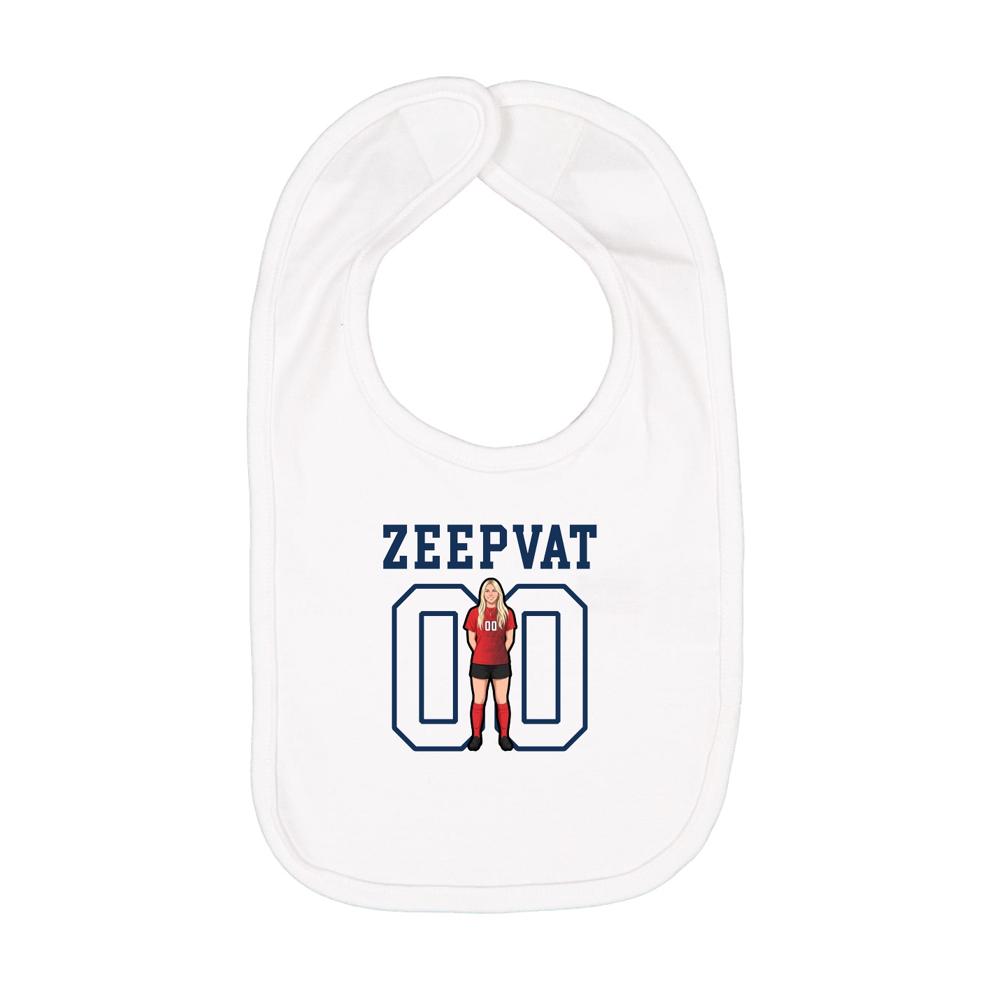 Infant Bib — Shirsey in White
