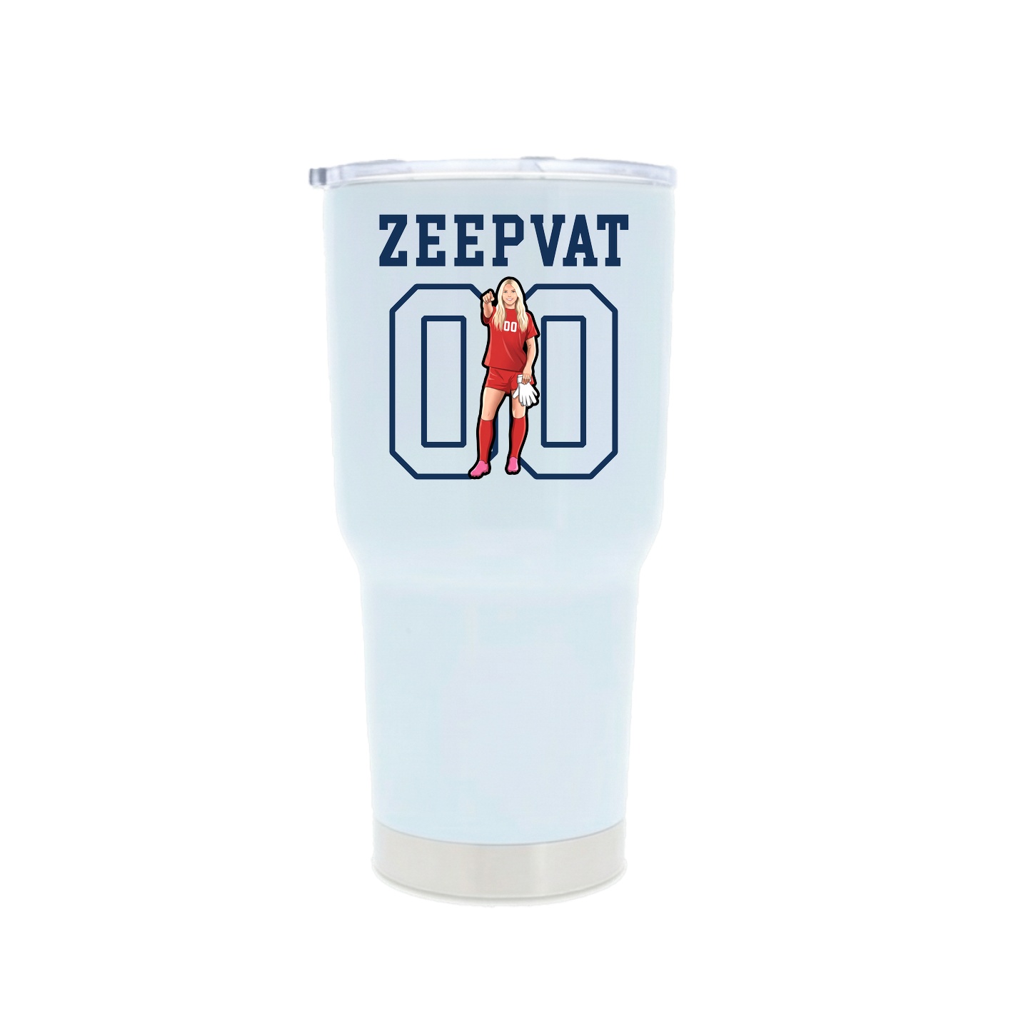 30oz Stainless Steel Tumbler — Shirsey in White
