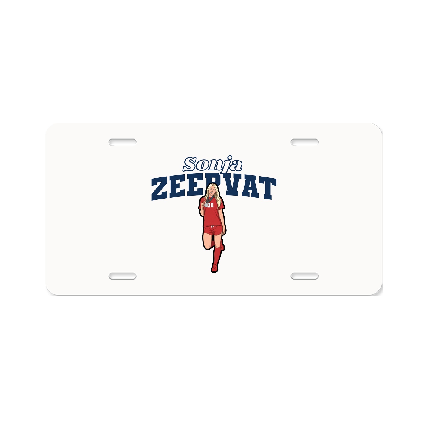 License Plate — Name Arch in Classic