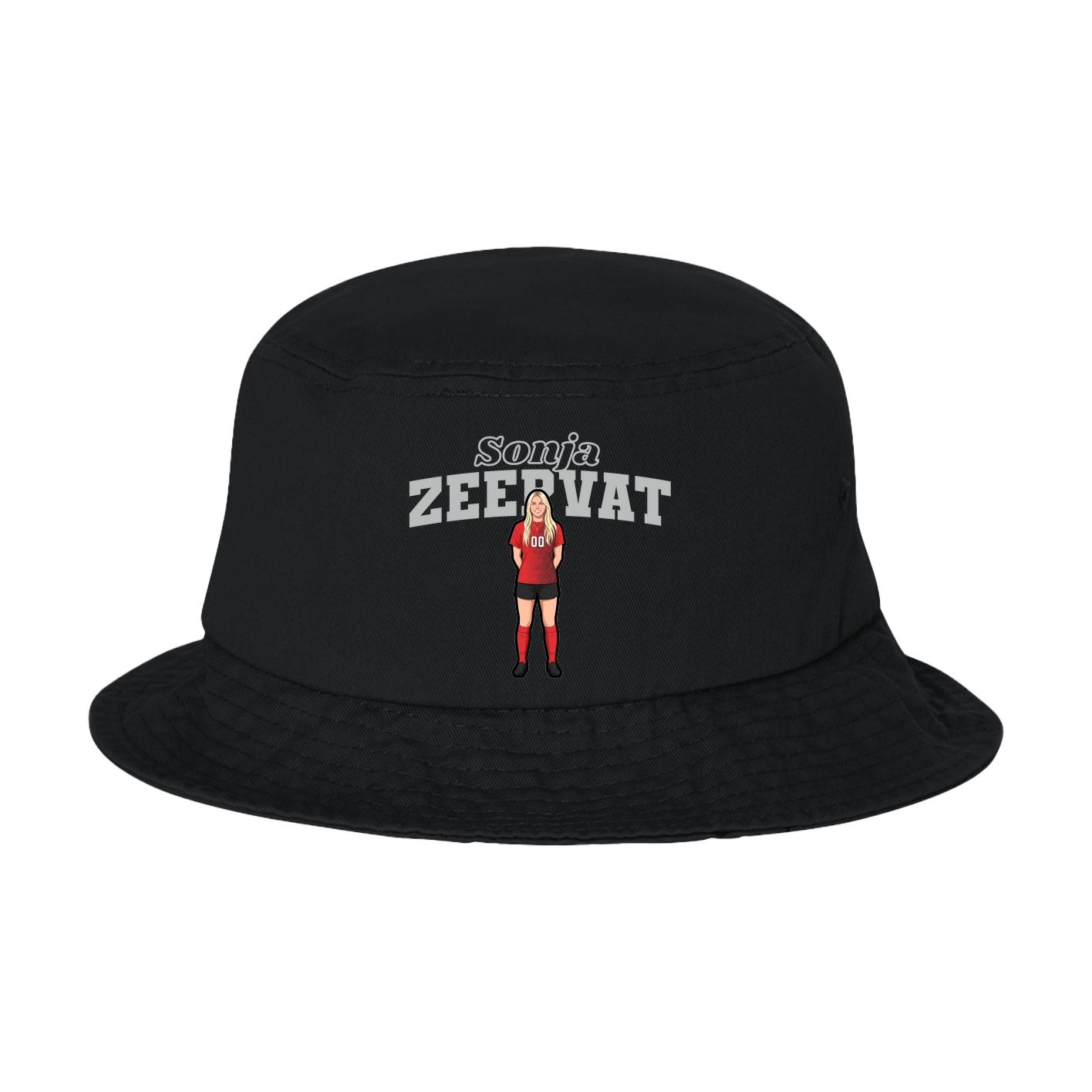 Bucket Cap — Name Arch in Black
