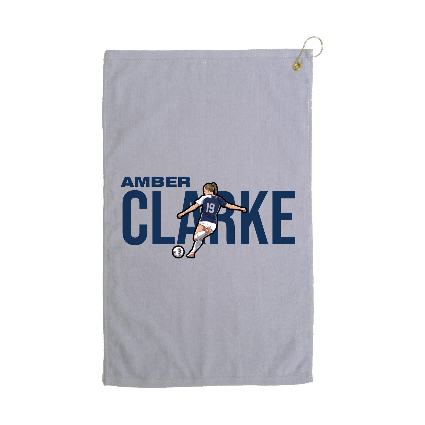 Golf Towel — Player Name in Grey
