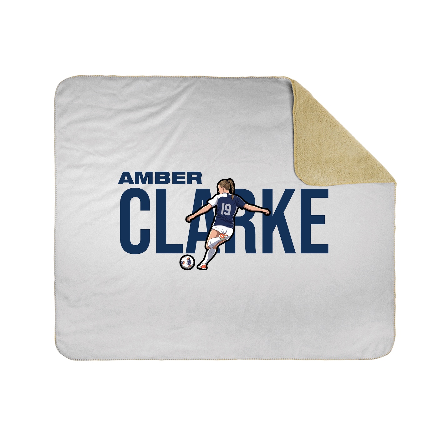 Throw Blanket — Player Name in White