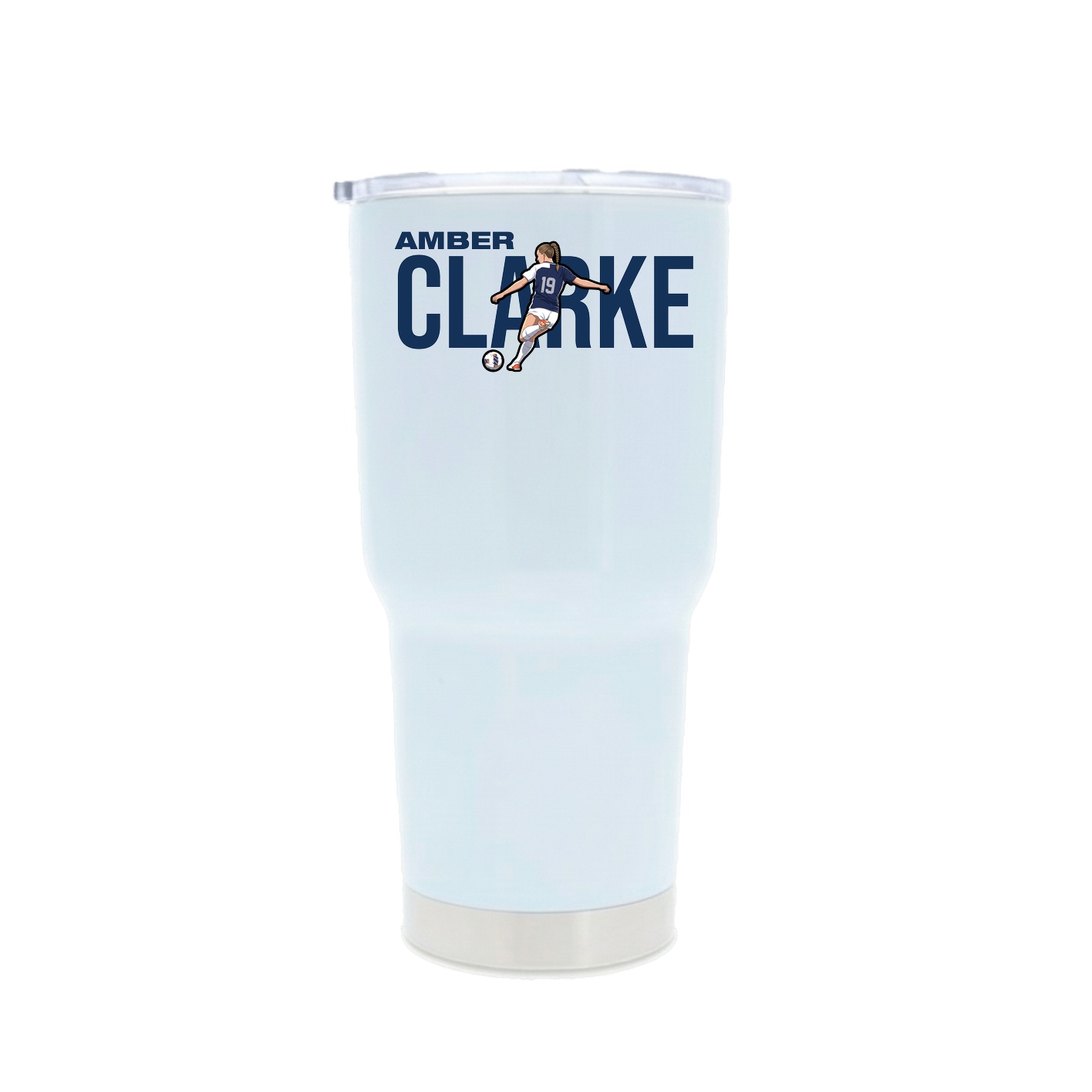 30oz Stainless Steel Tumbler — Player Name in White