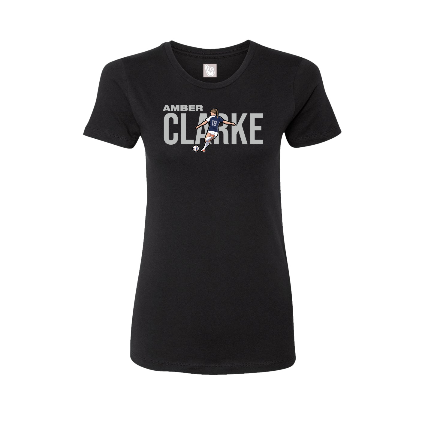Fitted Women's Tee — Player Name in Black