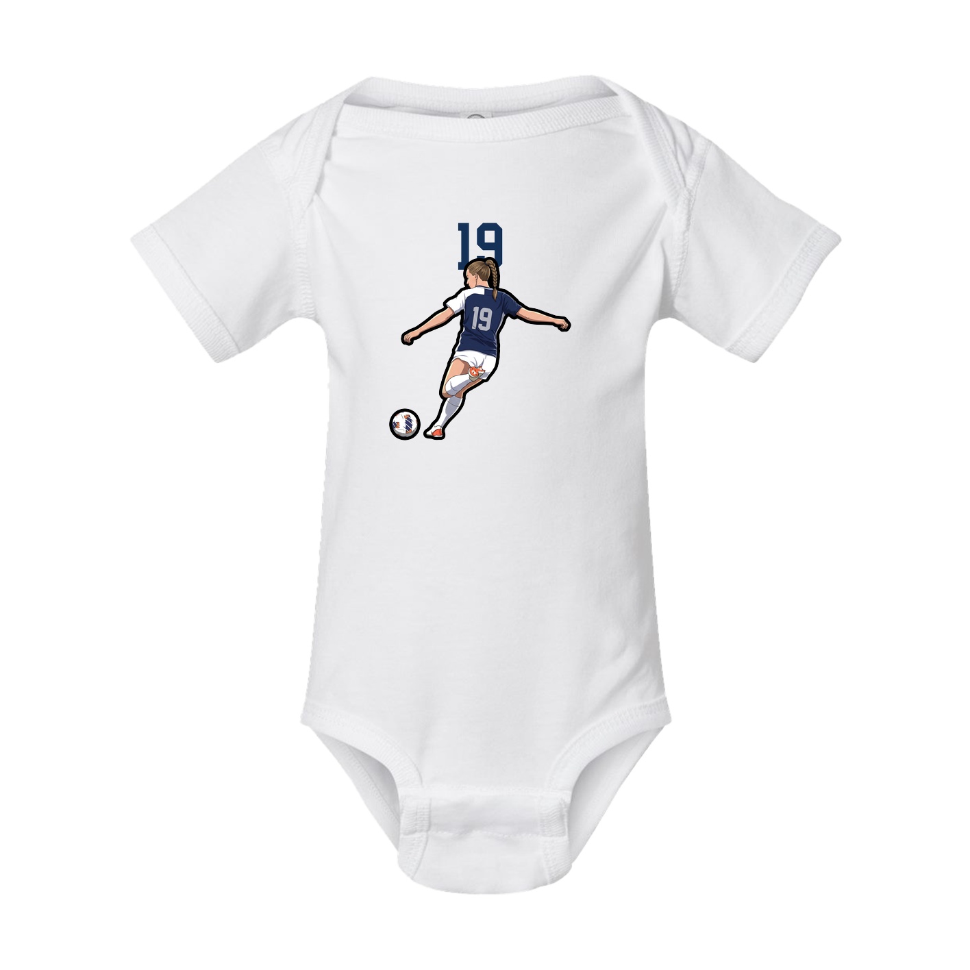 Baby Onesie — Number Top in White