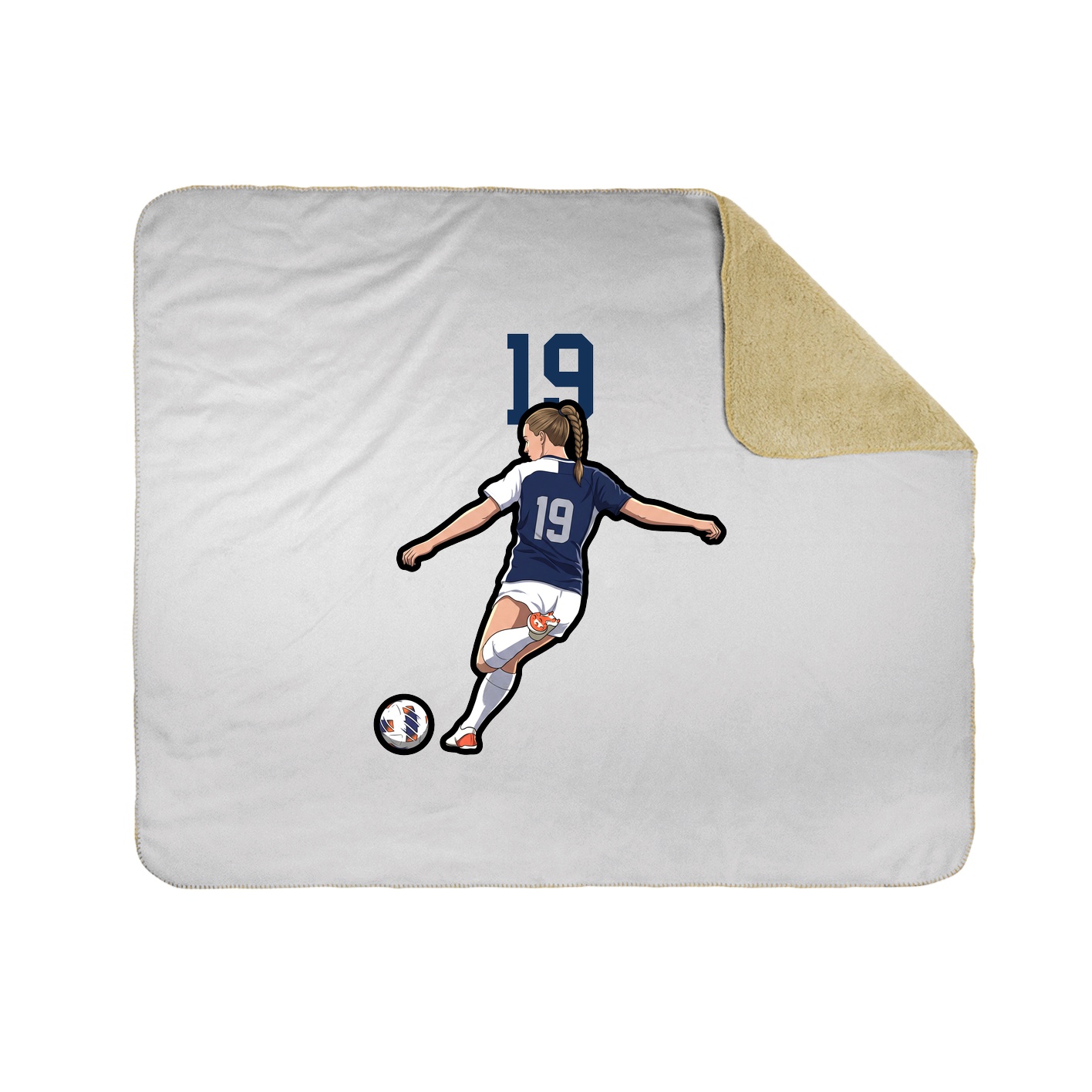 Throw Blanket — Number Top in White